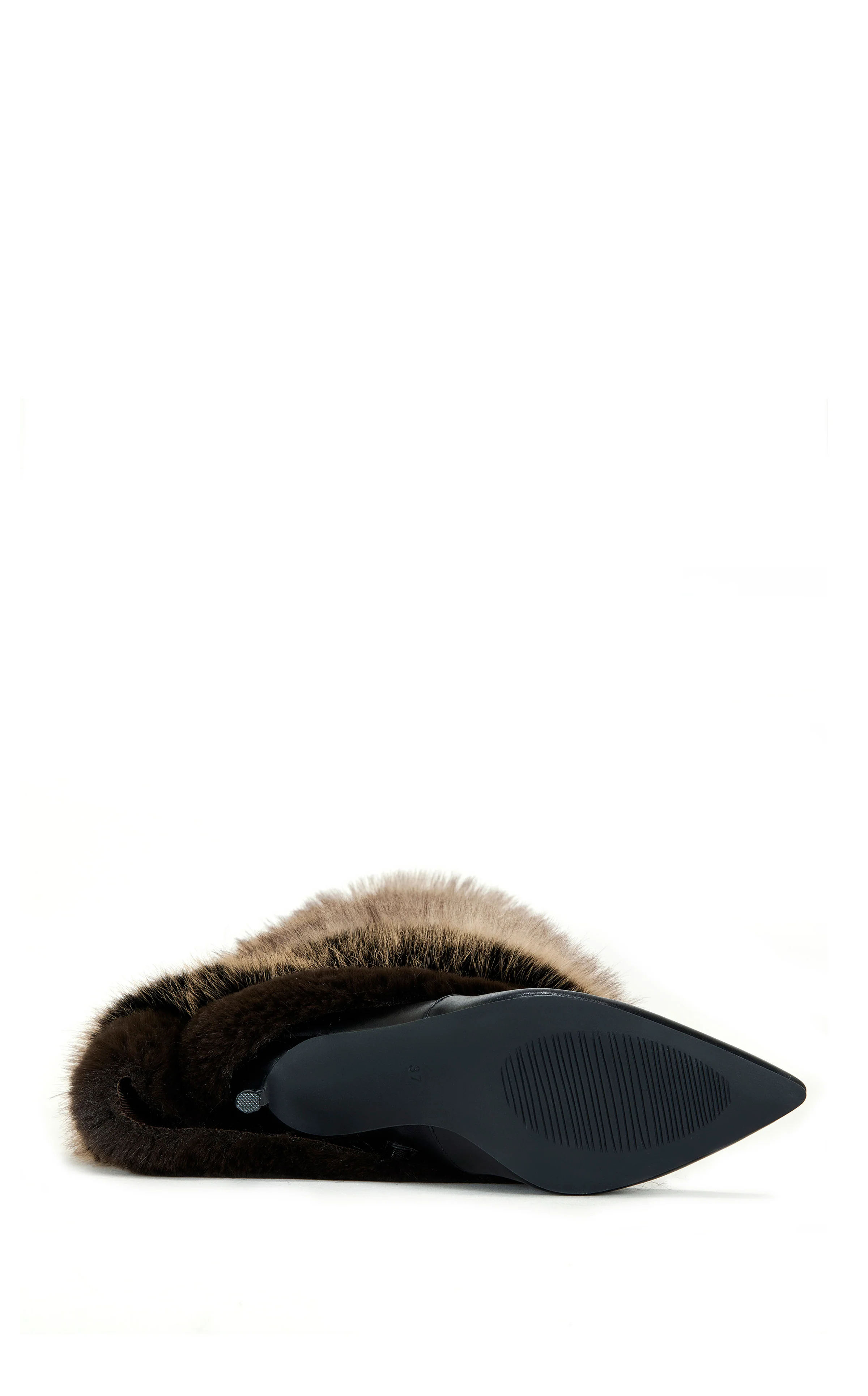 LANGLAU-BROWN MULTI FAUX FUR STILETTO BOOT - Image 5