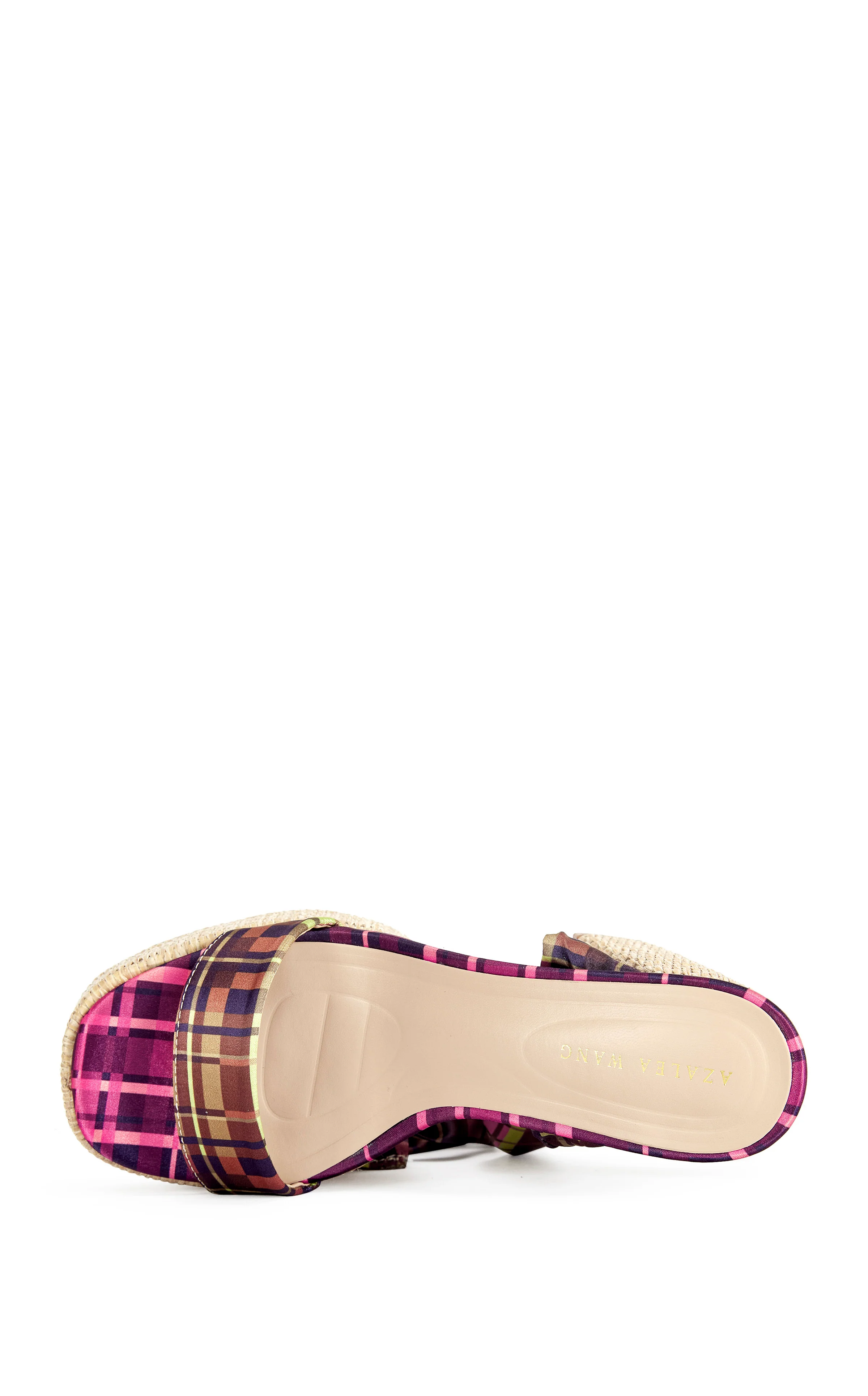 LAZULI-PLAID WRAP-AROUND PLATFORM SANDAL - Image 5