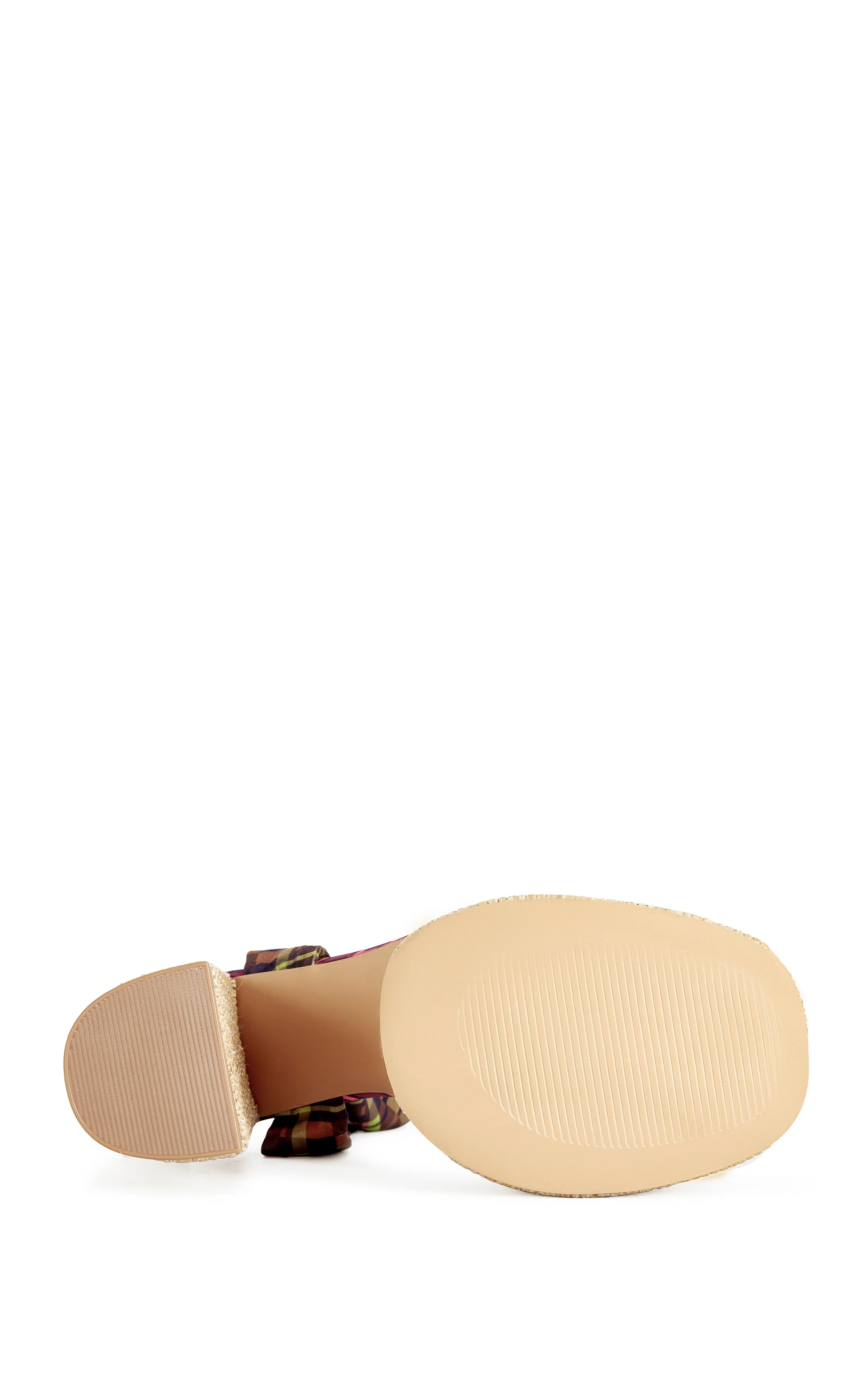 LAZULI-PLAID WRAP-AROUND PLATFORM SANDAL - Image 6