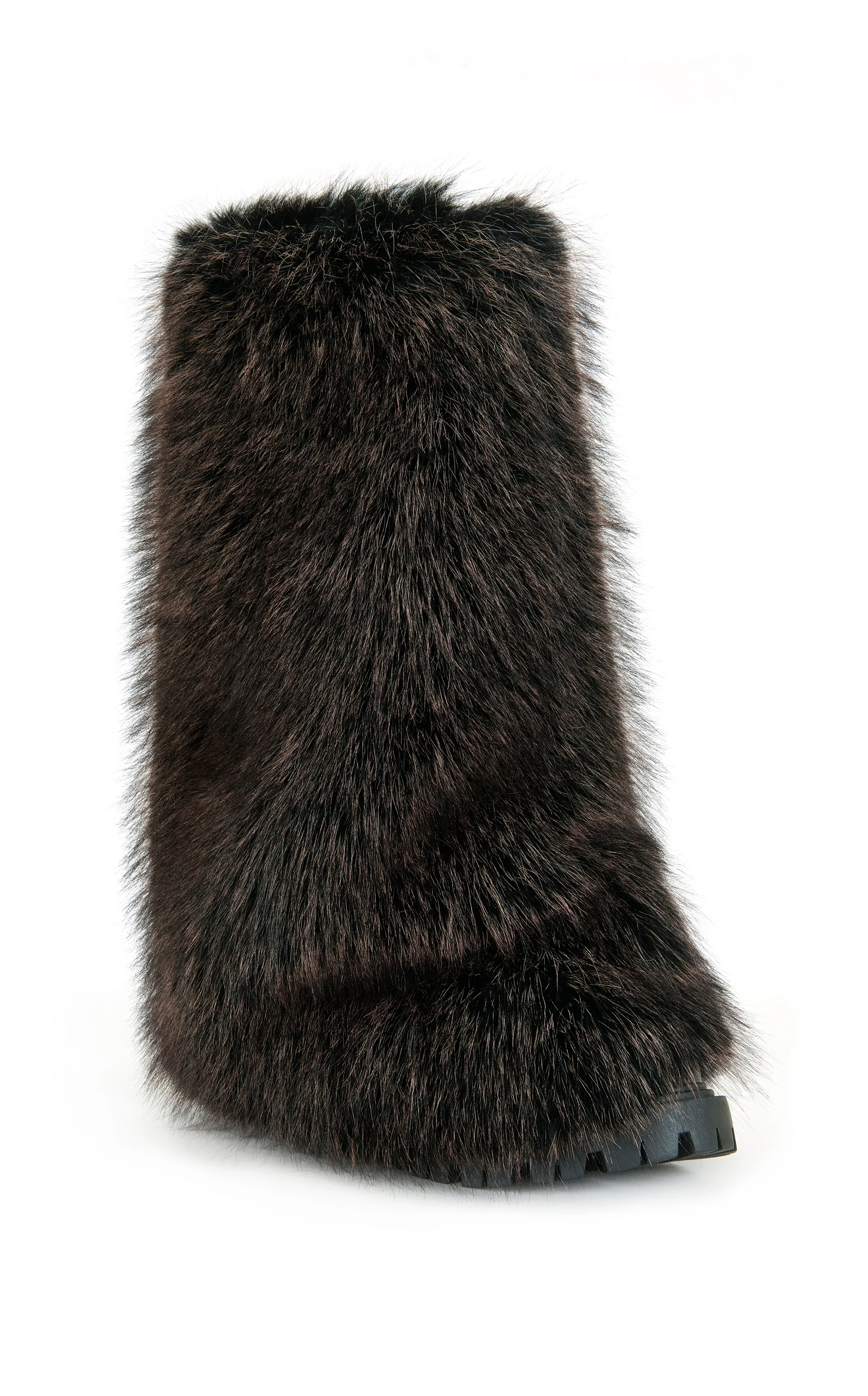 LISBOA-BROWN CUFFED FAUX FUR BOOTIE - Image 2