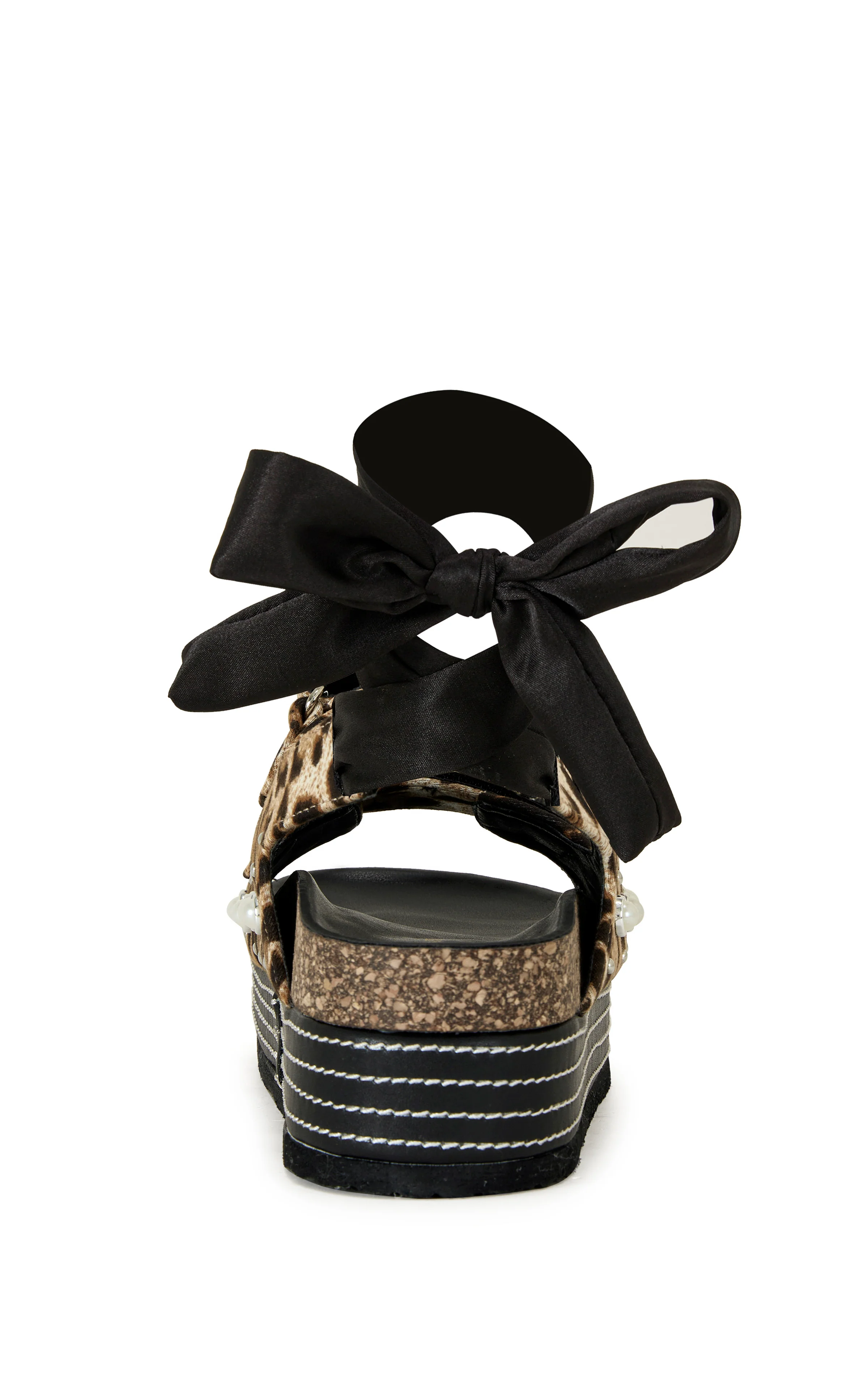 MACKLEY-LEOPARD TIE UP FLATFORM SANDAL - Image 3