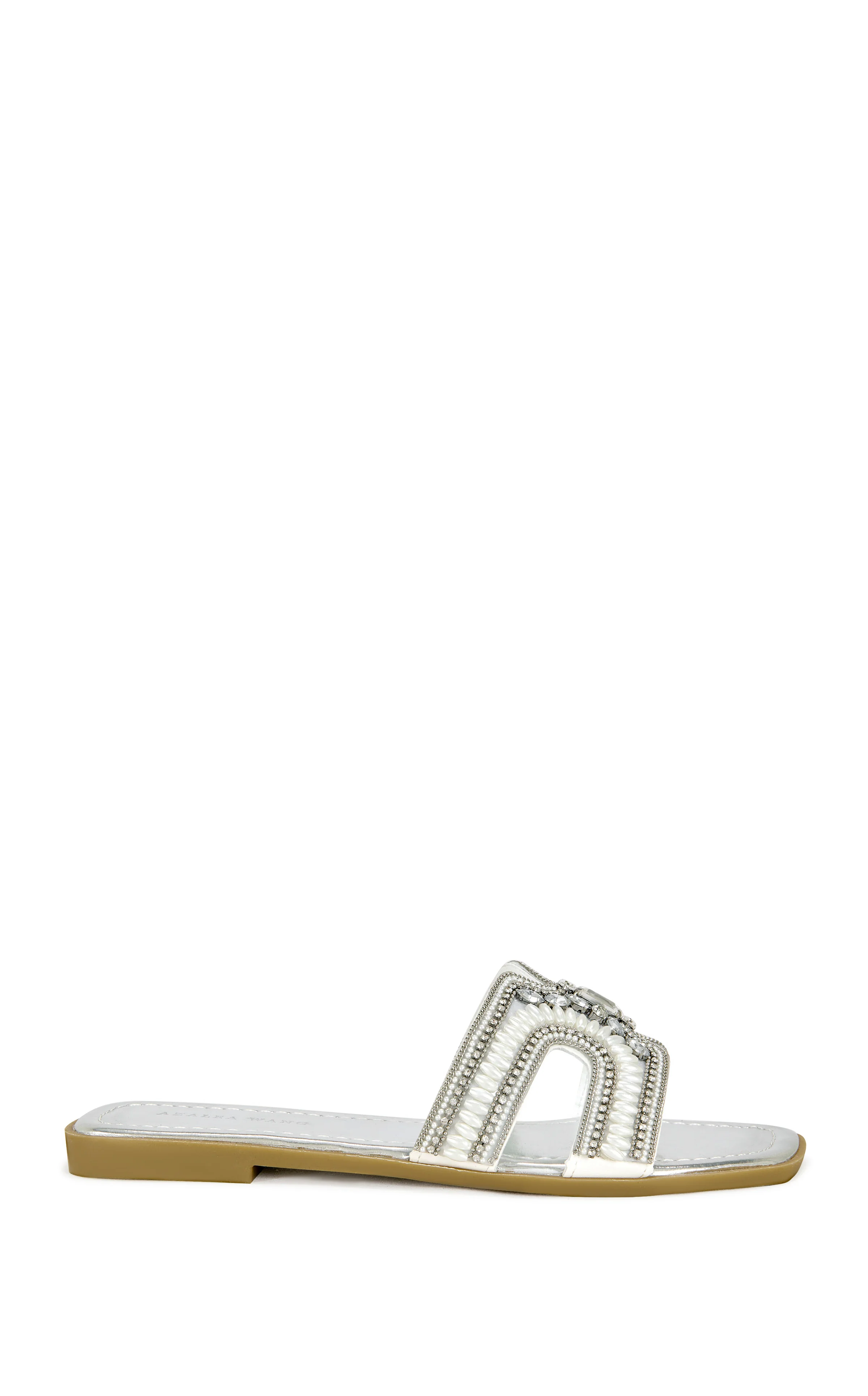 MADIHA-SILVER FLAT SANDAL - Image 2