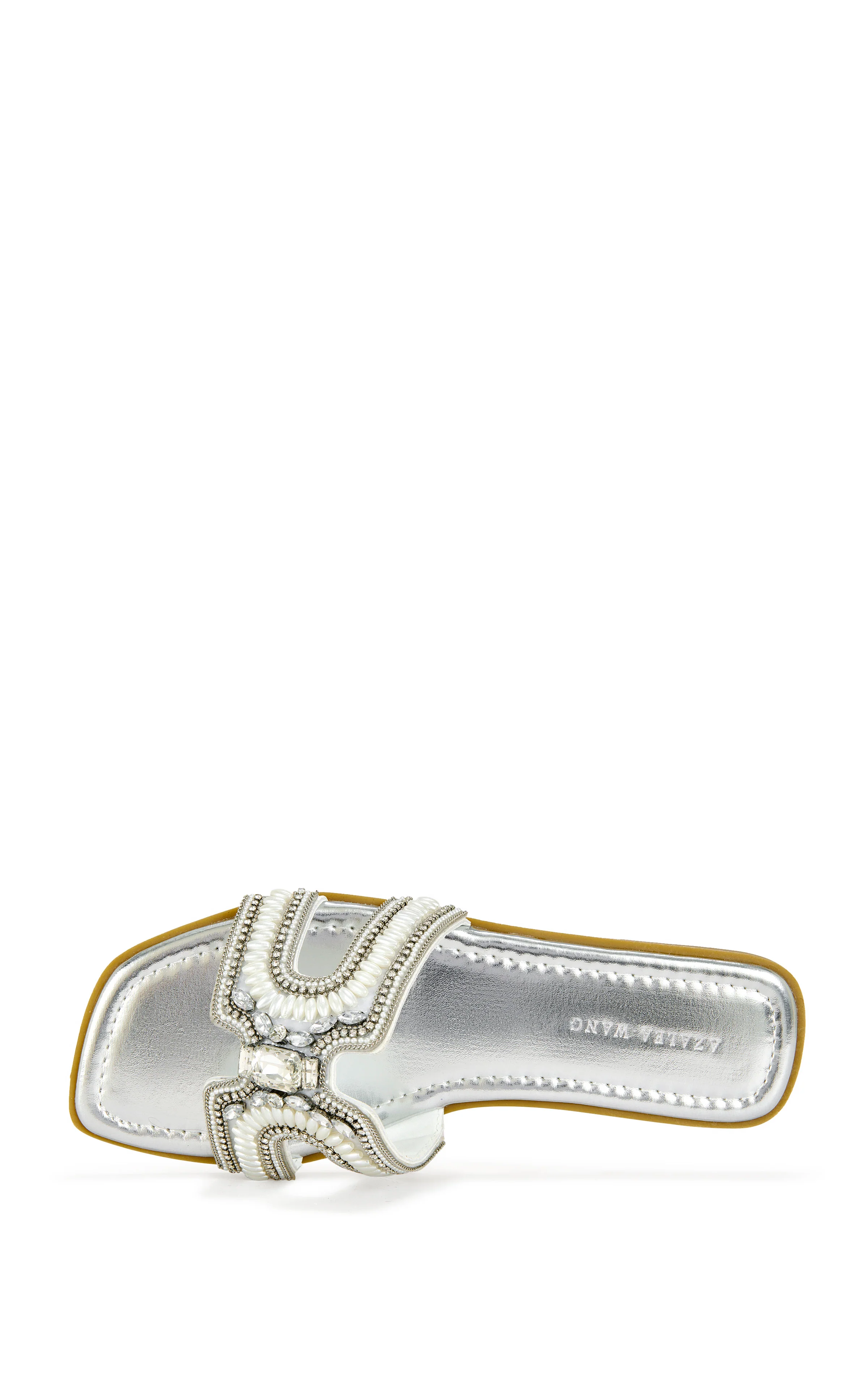 MADIHA-SILVER FLAT SANDAL - Image 5