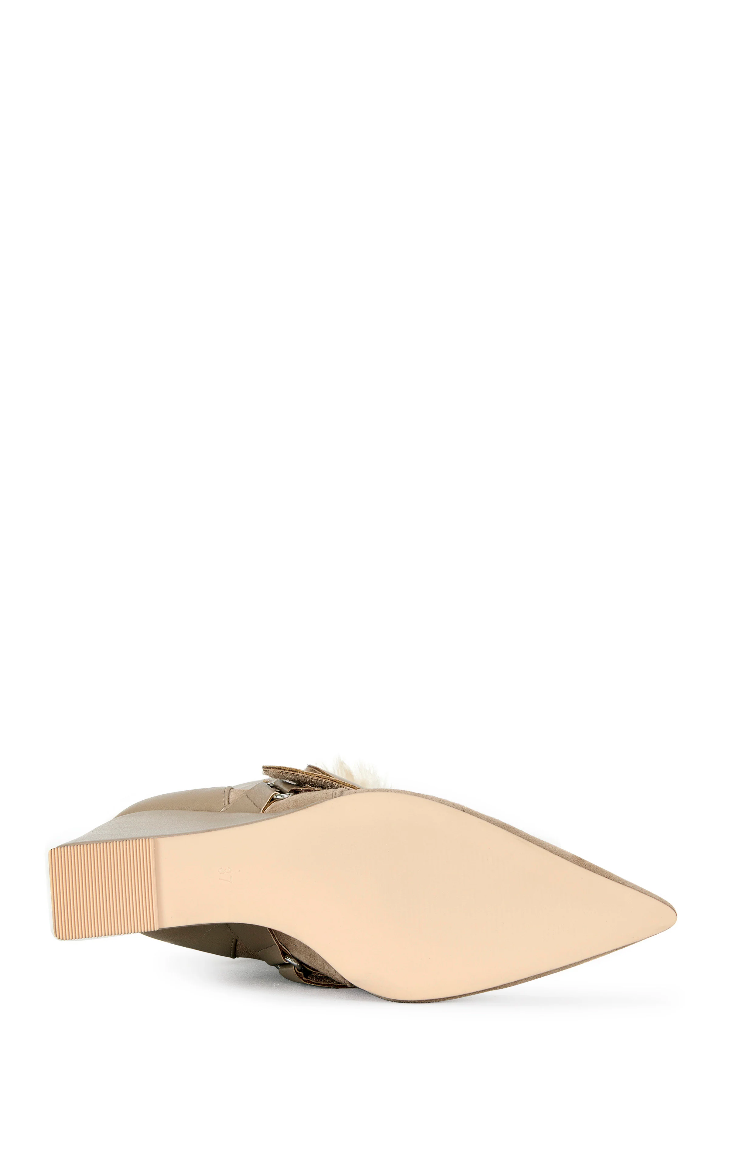 MARANETTE-TAN FAUX FUR WEDGE BOOTIE - Image 5