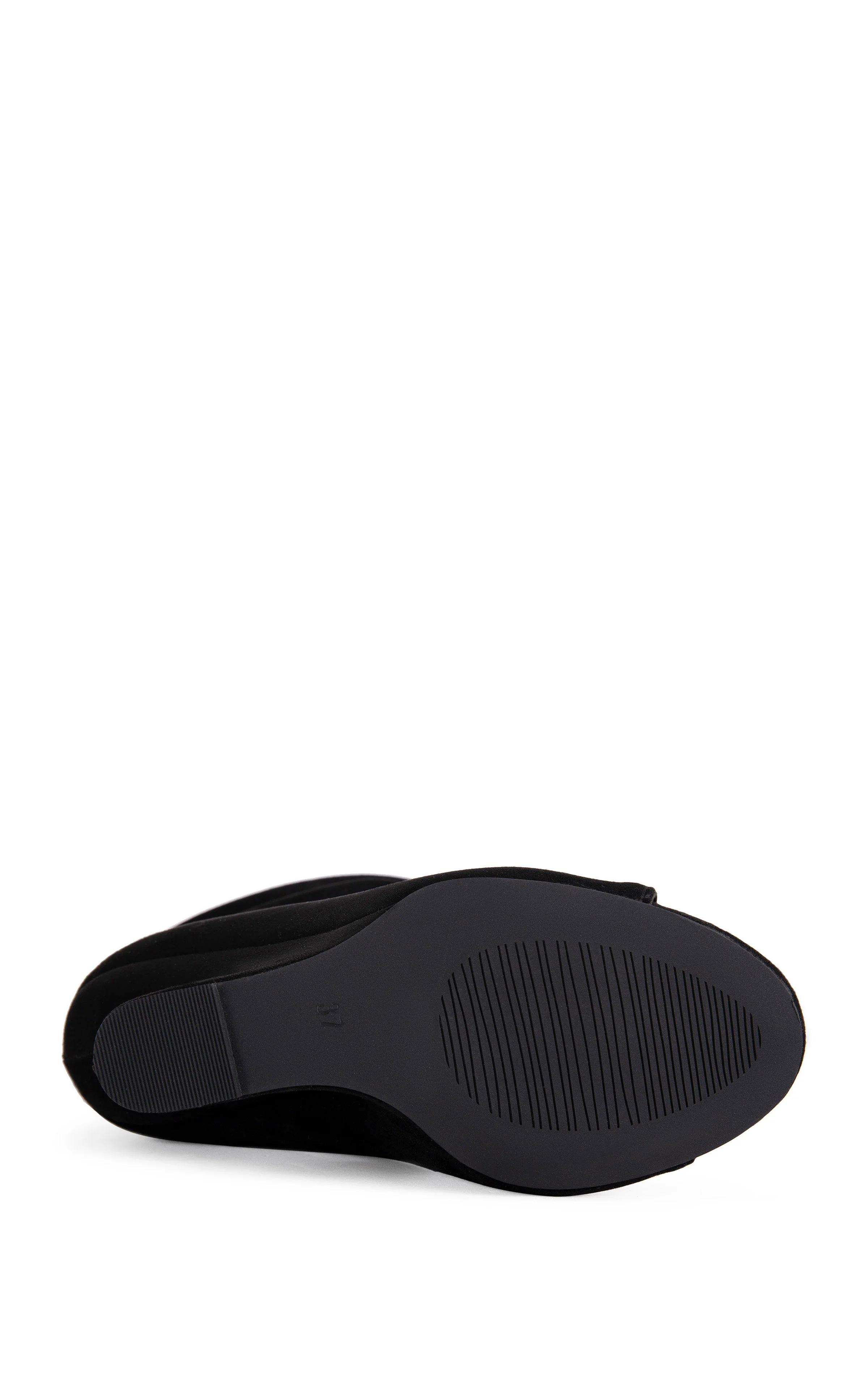 MARIN-BLACK CURVED WEDGE SLOUCH BOOTIE - Image 5