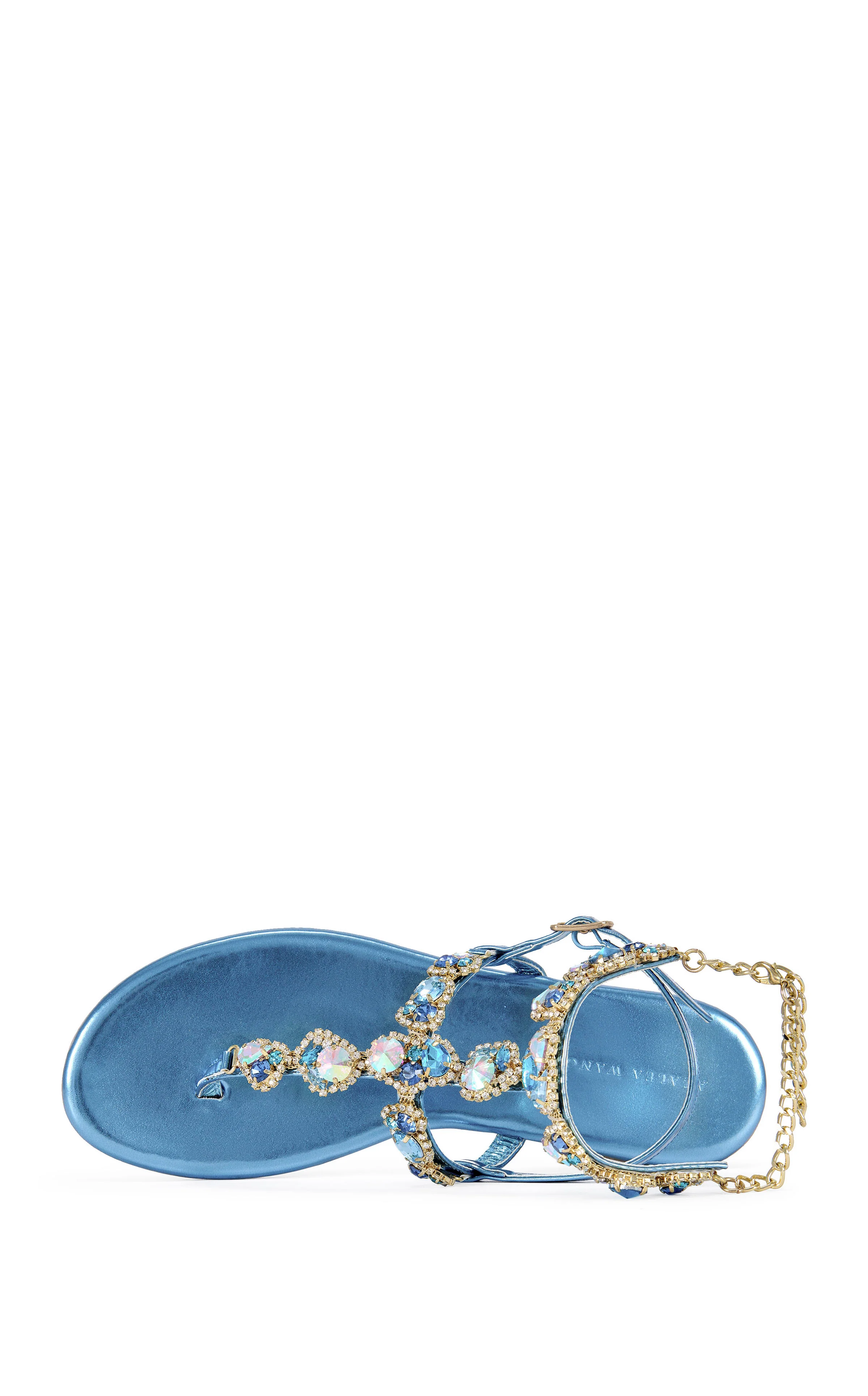 MARINELLA-BLUE FLAT SANDAL - Image 4