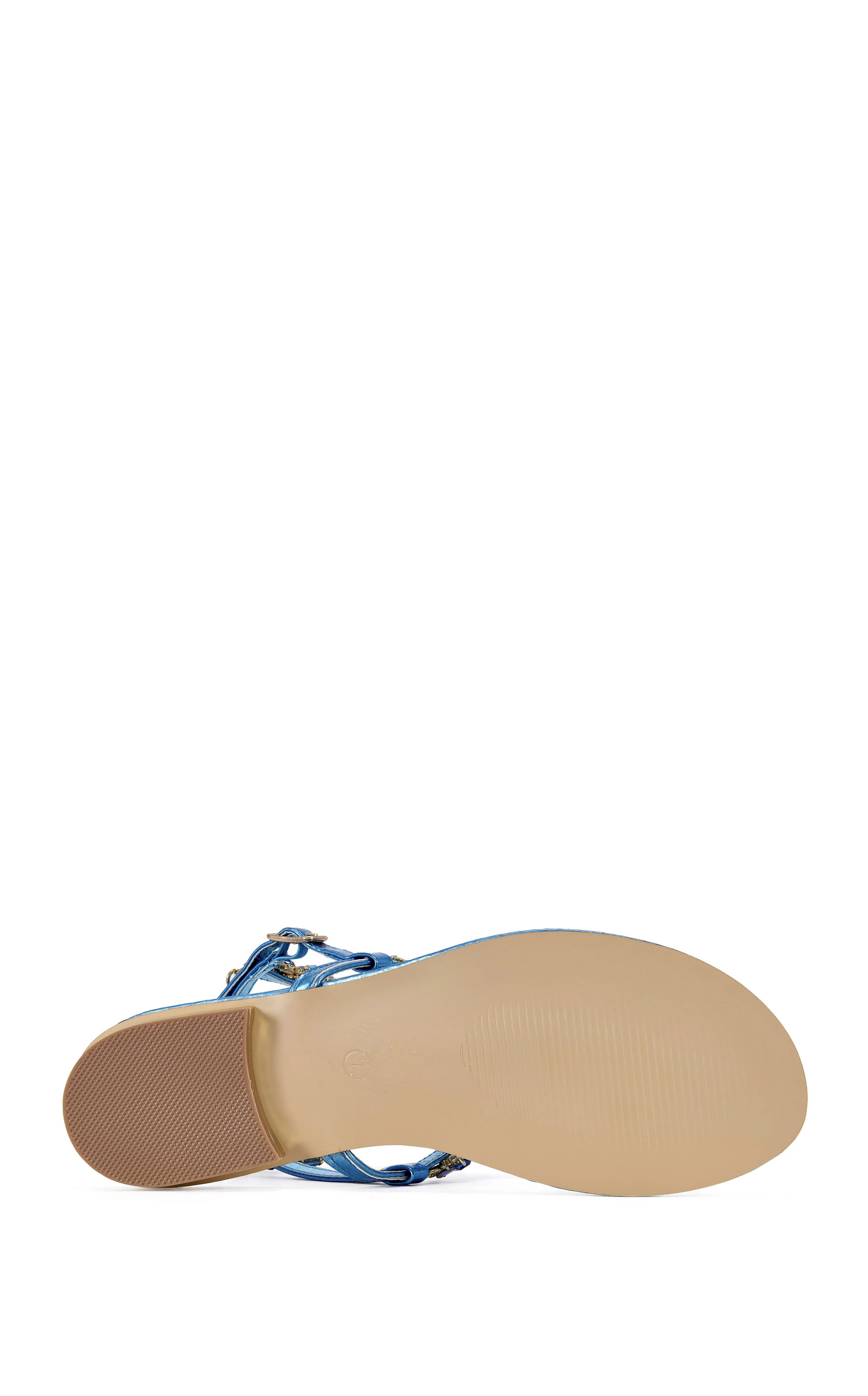 MARINELLA-BLUE FLAT SANDAL - Image 5