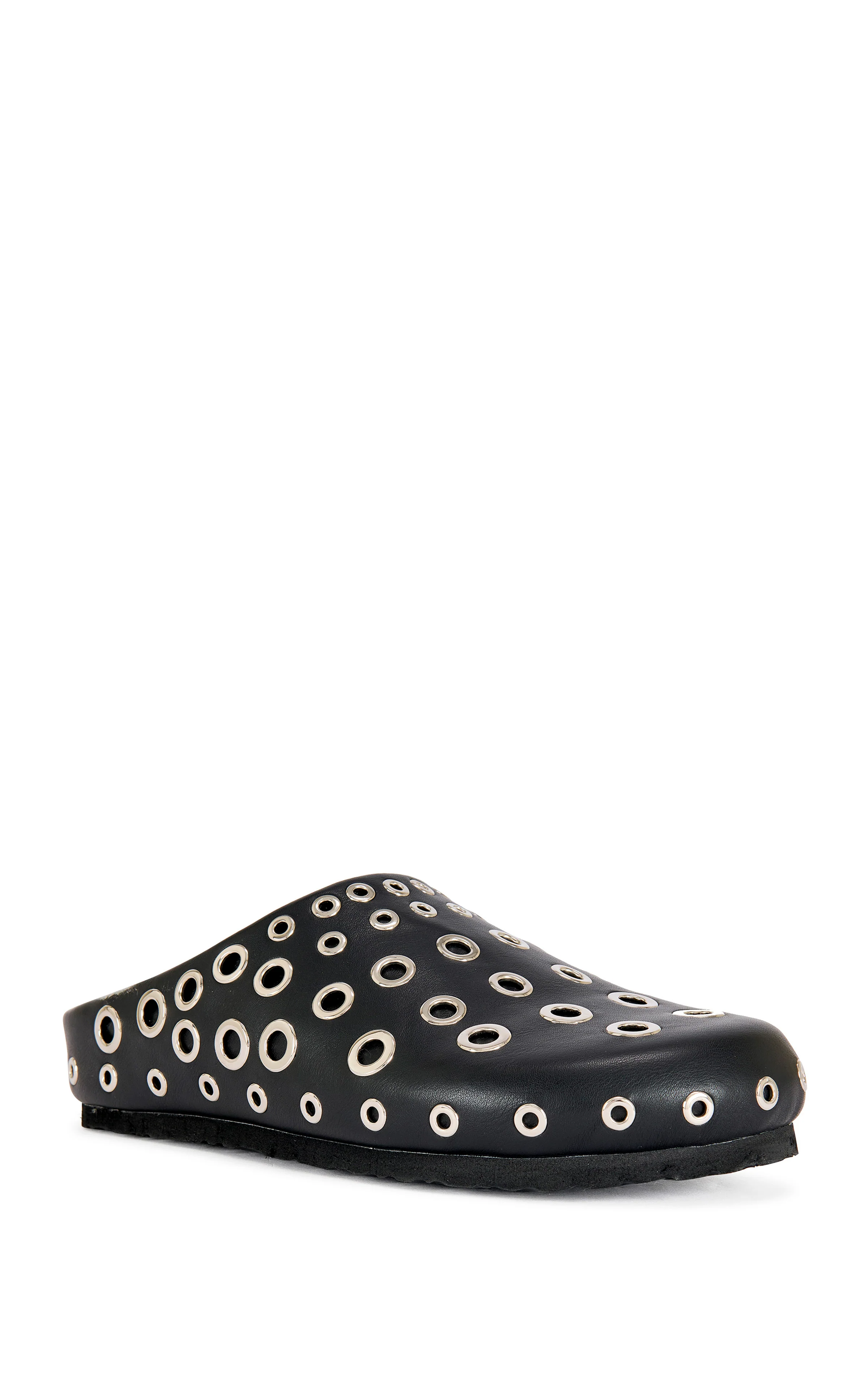 MARSHA-BLACK GROMMET FLAT MULE - Image 2