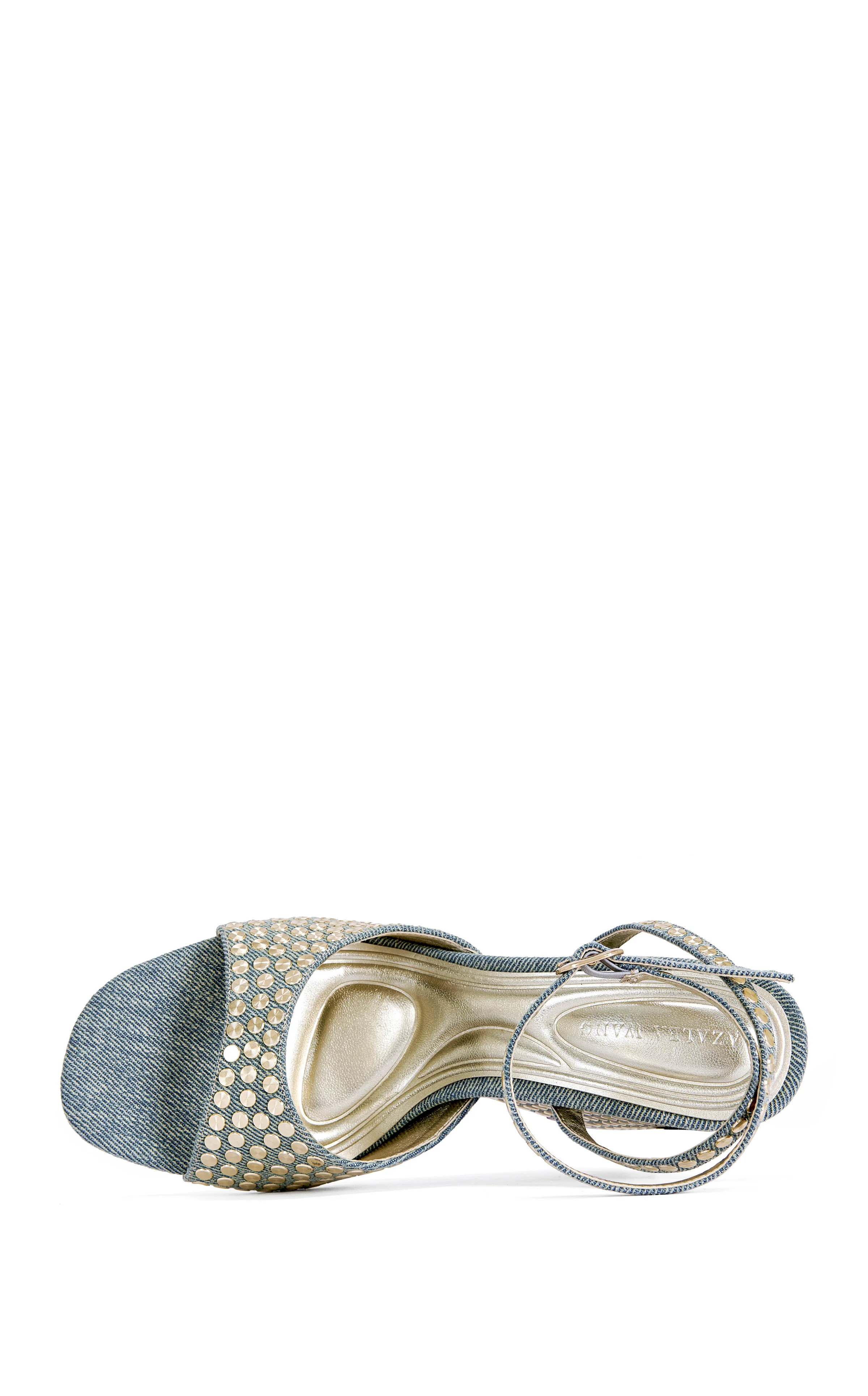 MATTEUS-DENIM STUDDED WEDGE SANDAL - Image 5