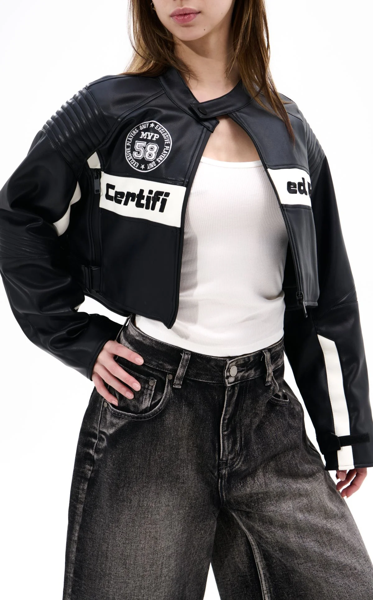 MAX-BLACK MOTO-INSPIRED JACKET - Image 4