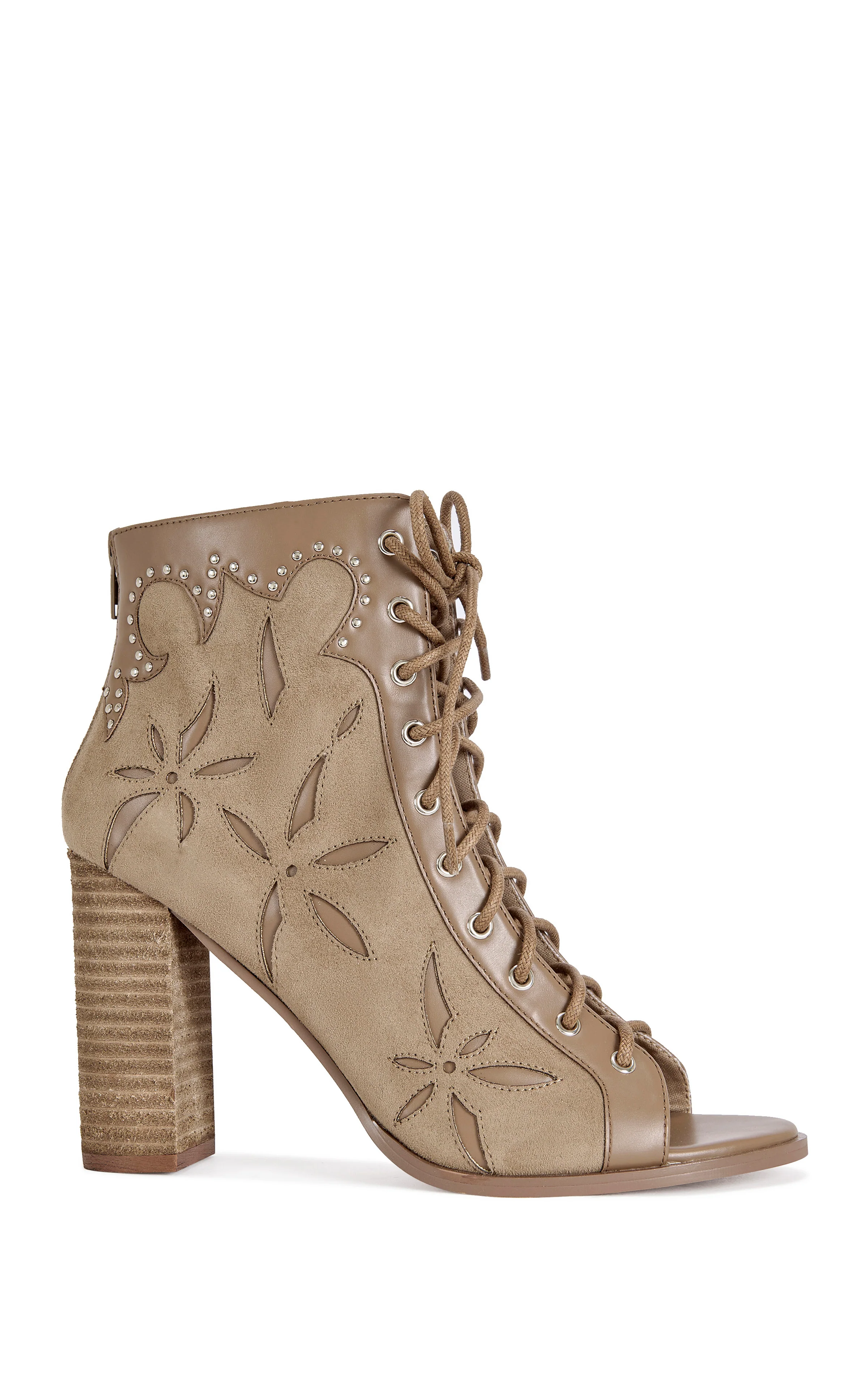 MIRONA-BROWN WESTERN PEEP-TOE BOOTIE - Image 2