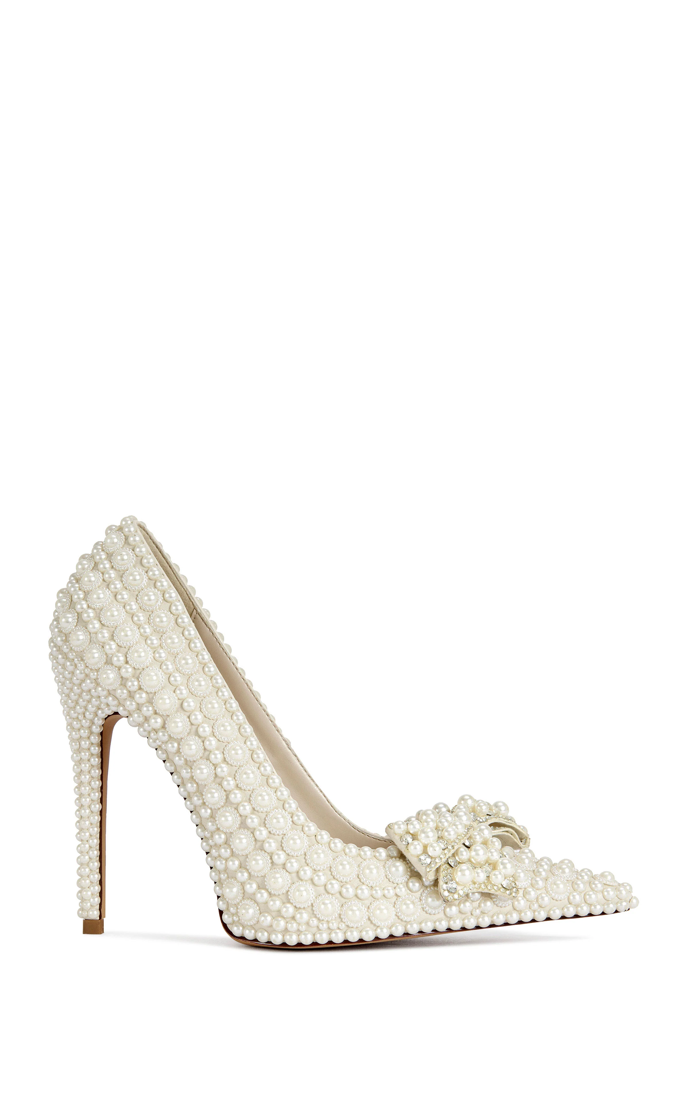 NAAMAH-WHITE PEARL STILETTO PUMP