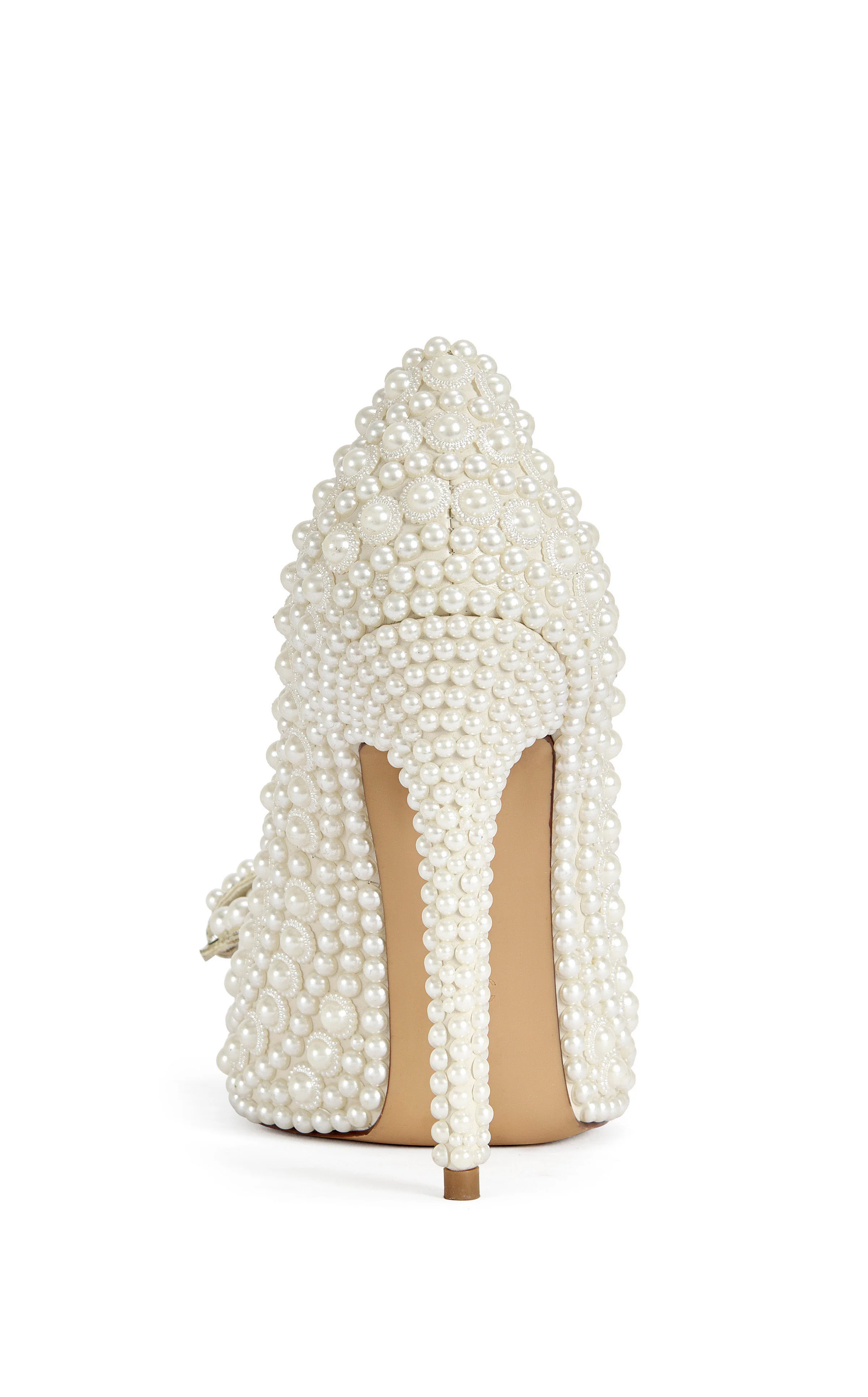 NAAMAH-WHITE PEARL STILETTO PUMP - Image 4