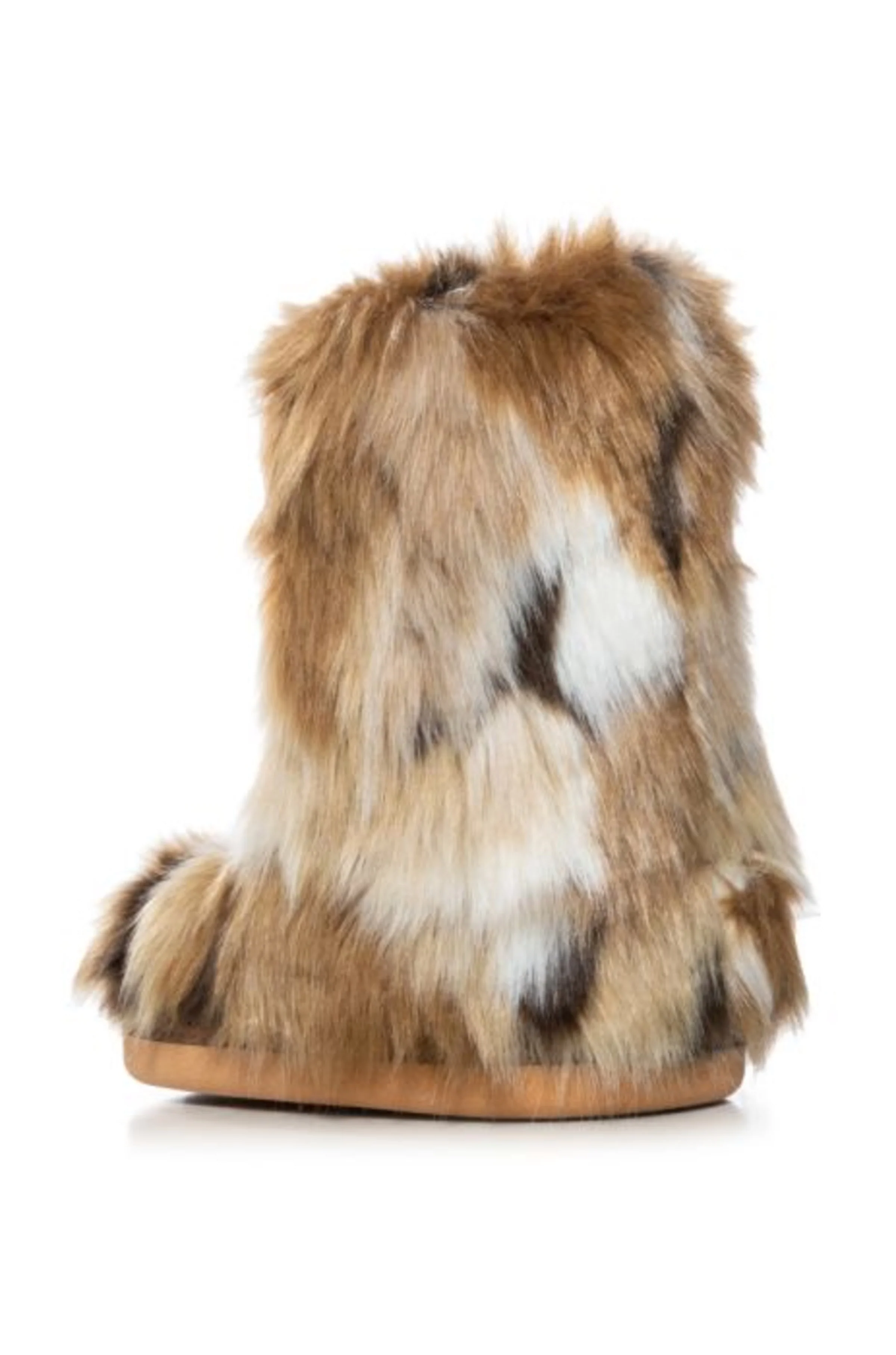 NADIANNA-BROWN FAUX FUR BOOTIE - Image 3