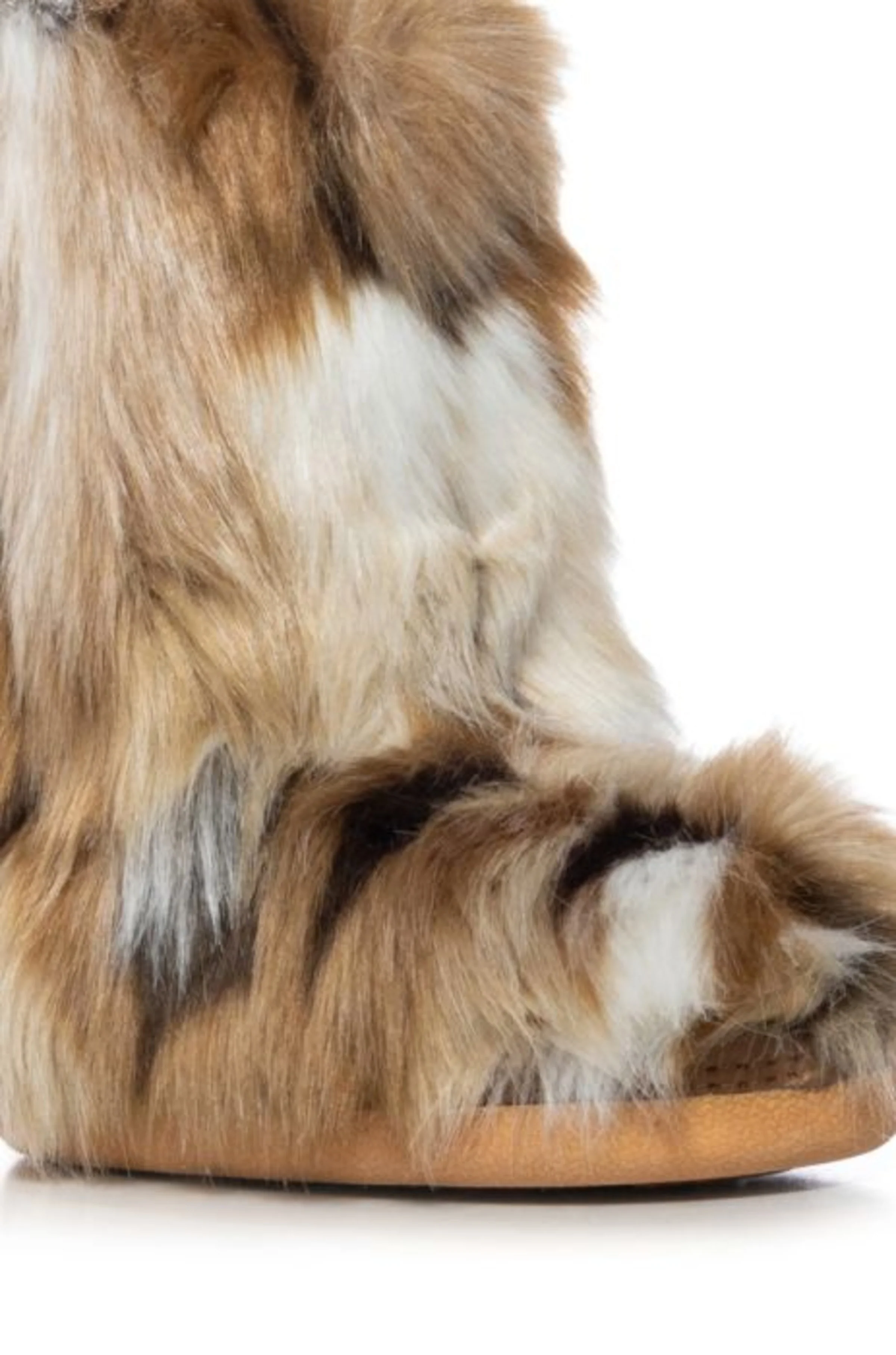 NADIANNA-BROWN FAUX FUR BOOTIE - Image 4