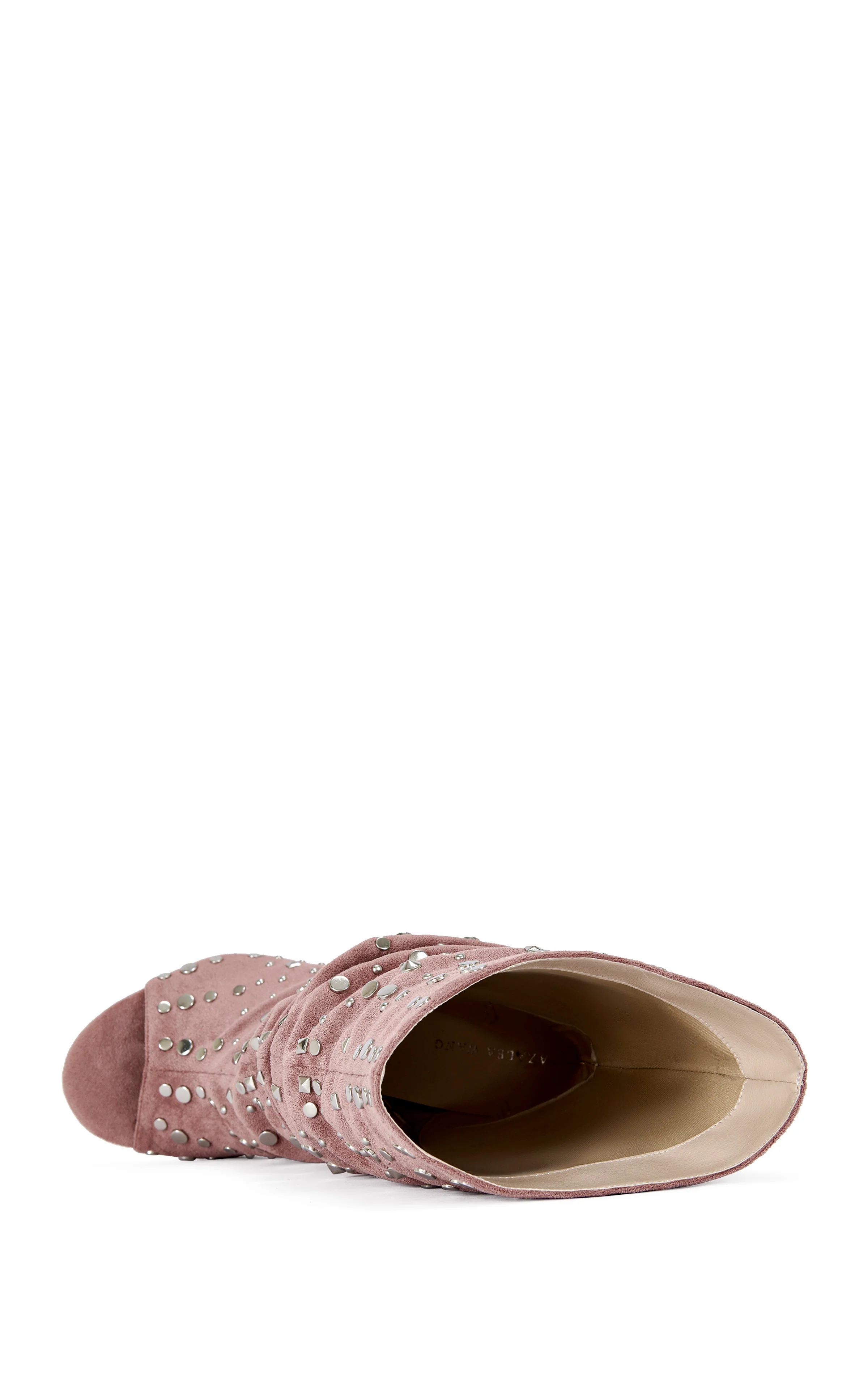 NAOMANI-PINK CURVED WEDGE STUDDED BOOTIE - Image 5
