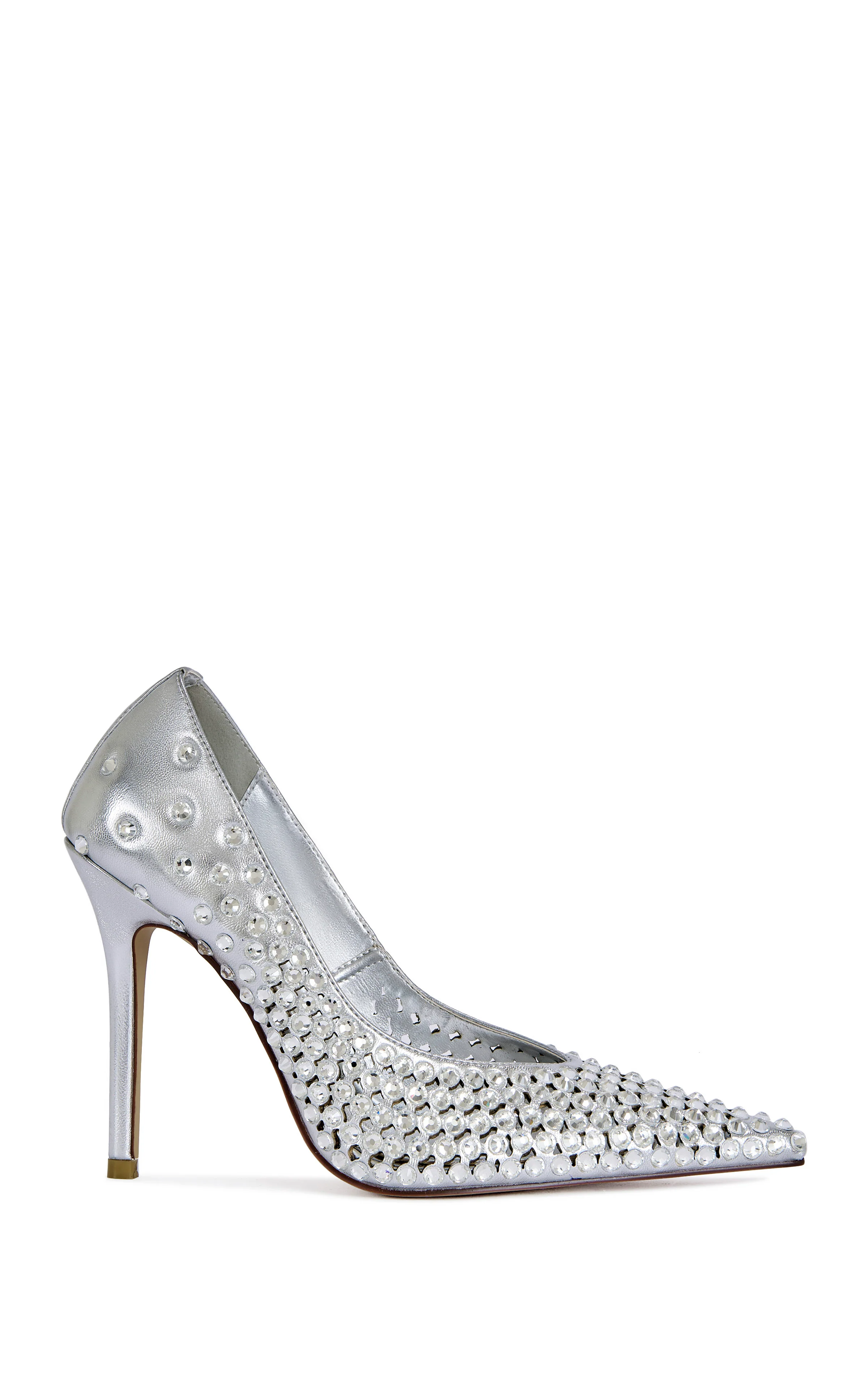 NAOS-SILVER RHINESTONE STILETTO PUMP