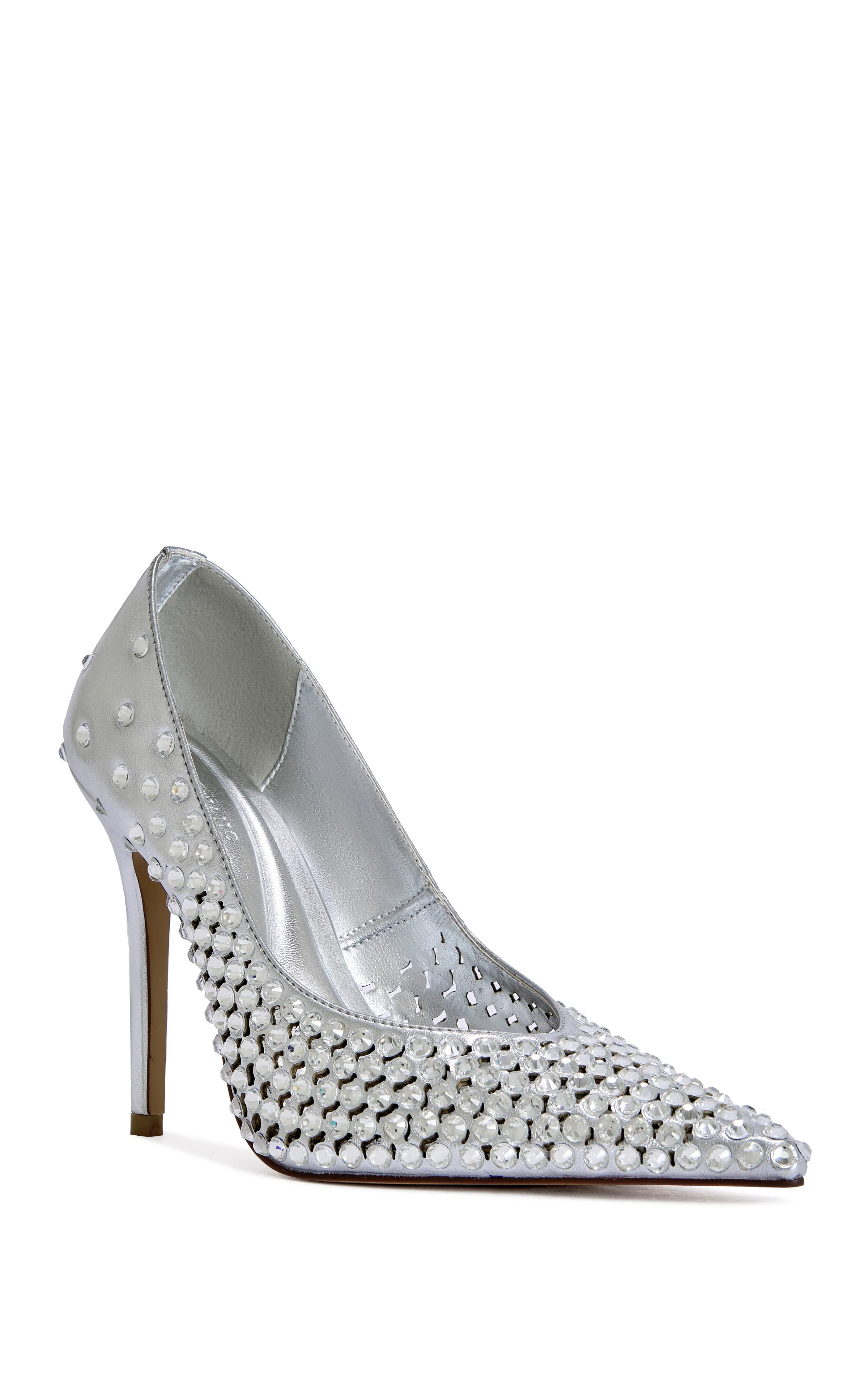 NAOS-SILVER RHINESTONE STILETTO PUMP - Image 2