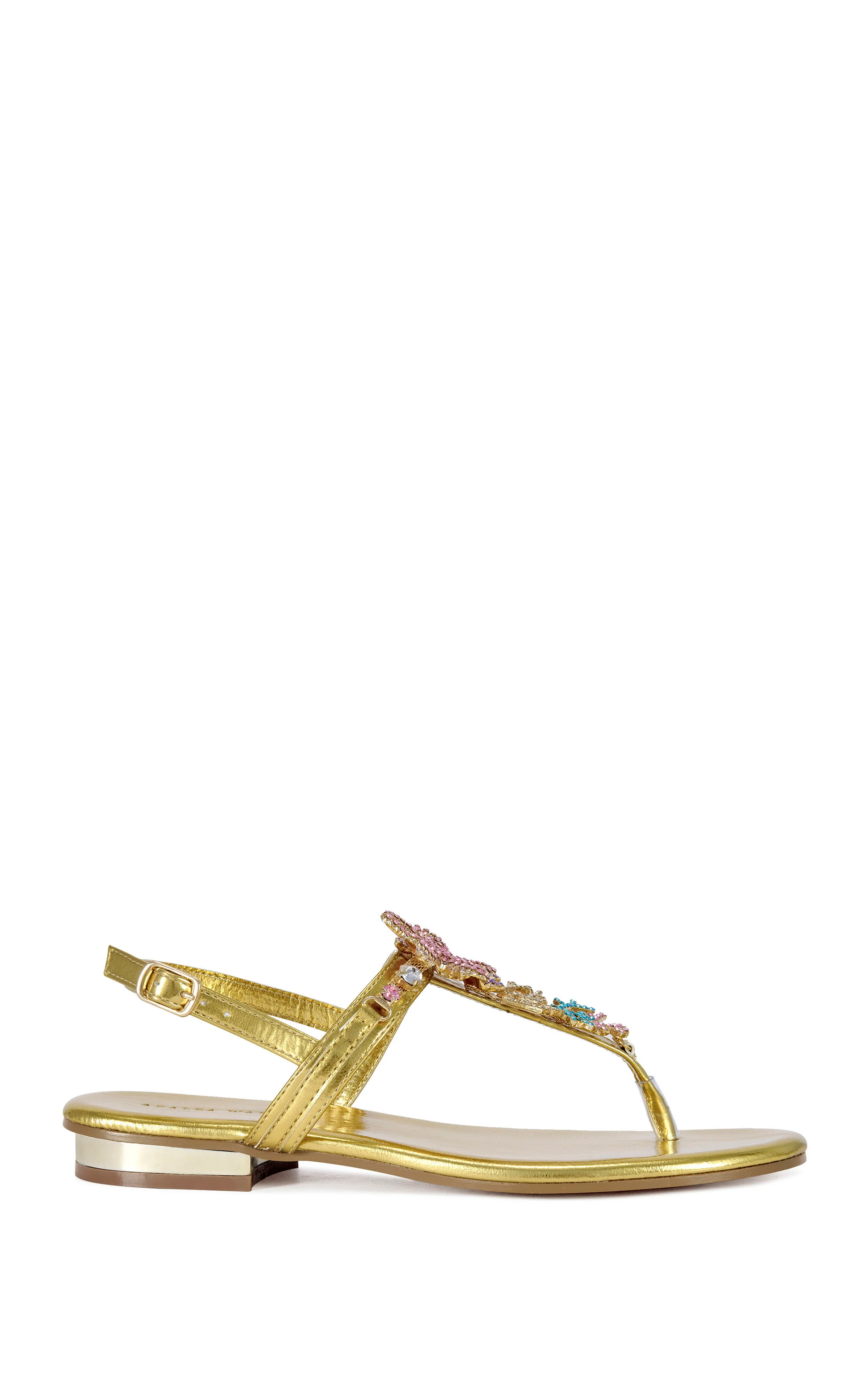 NAUTIA-GOLD FLAT SANDAL