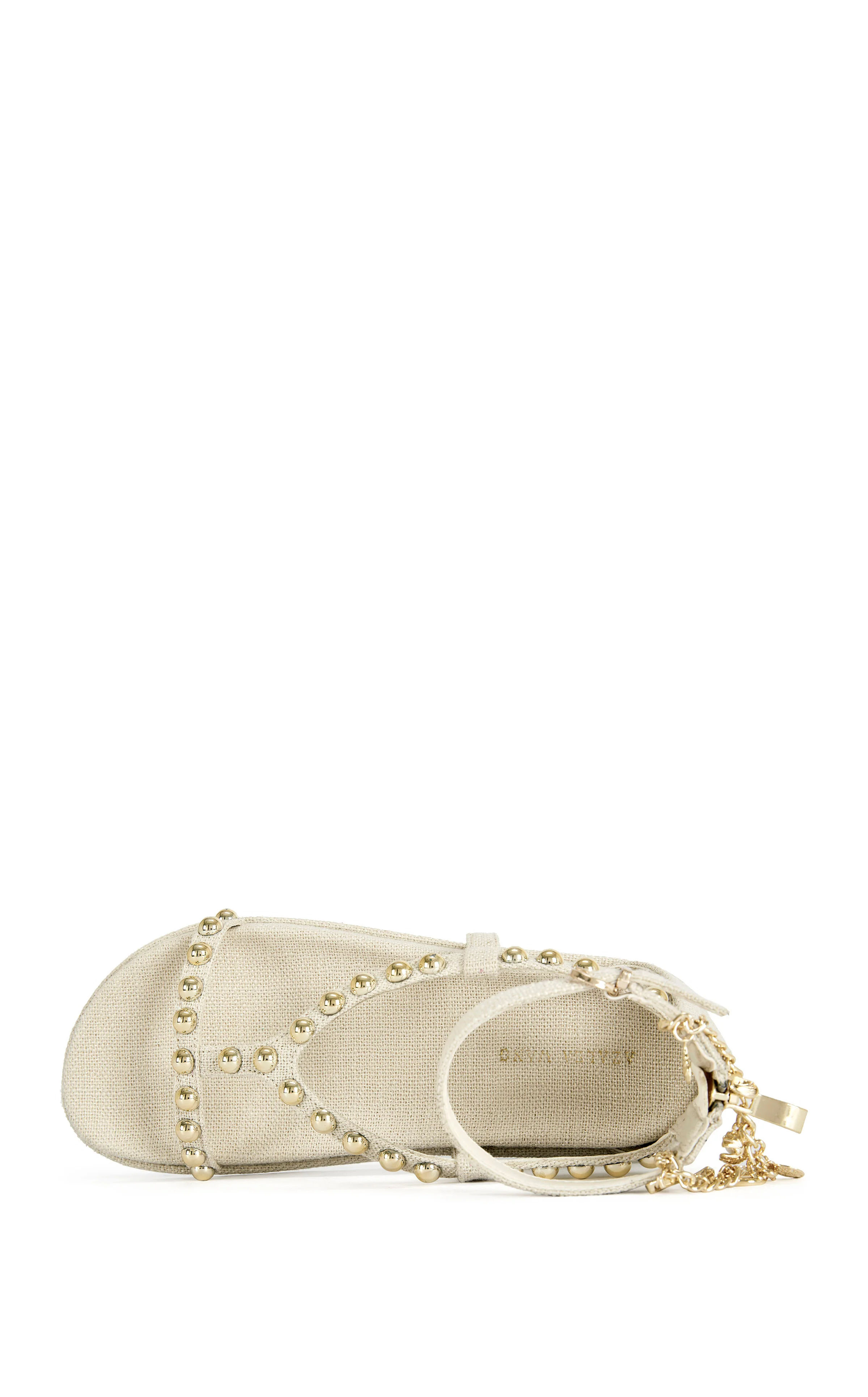 NAUTYCA-NATURAL STUDDED FLAT SANDAL - Image 4