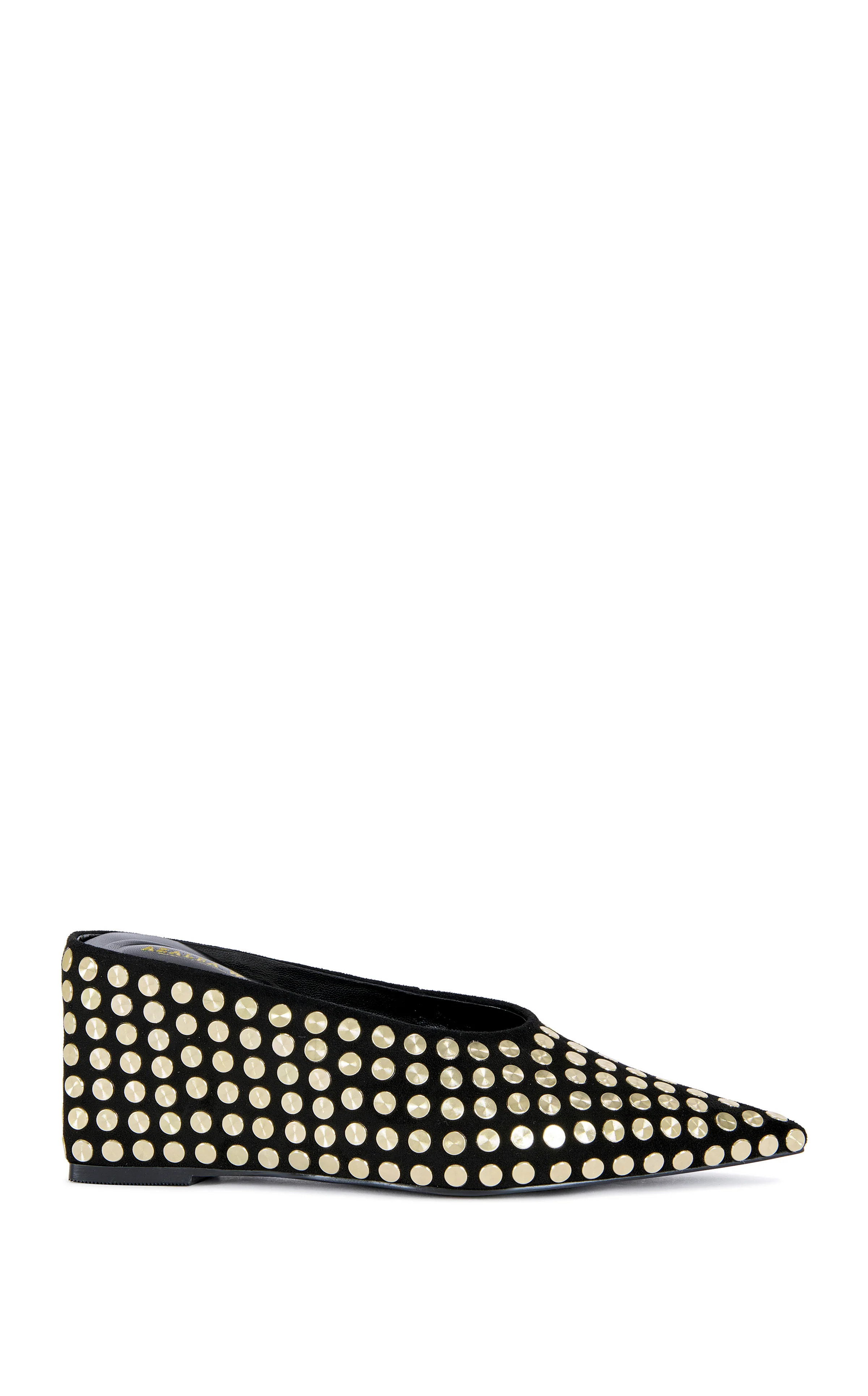 NEIZA-BLACK STUDDED WEDGE PUMP - Image 2
