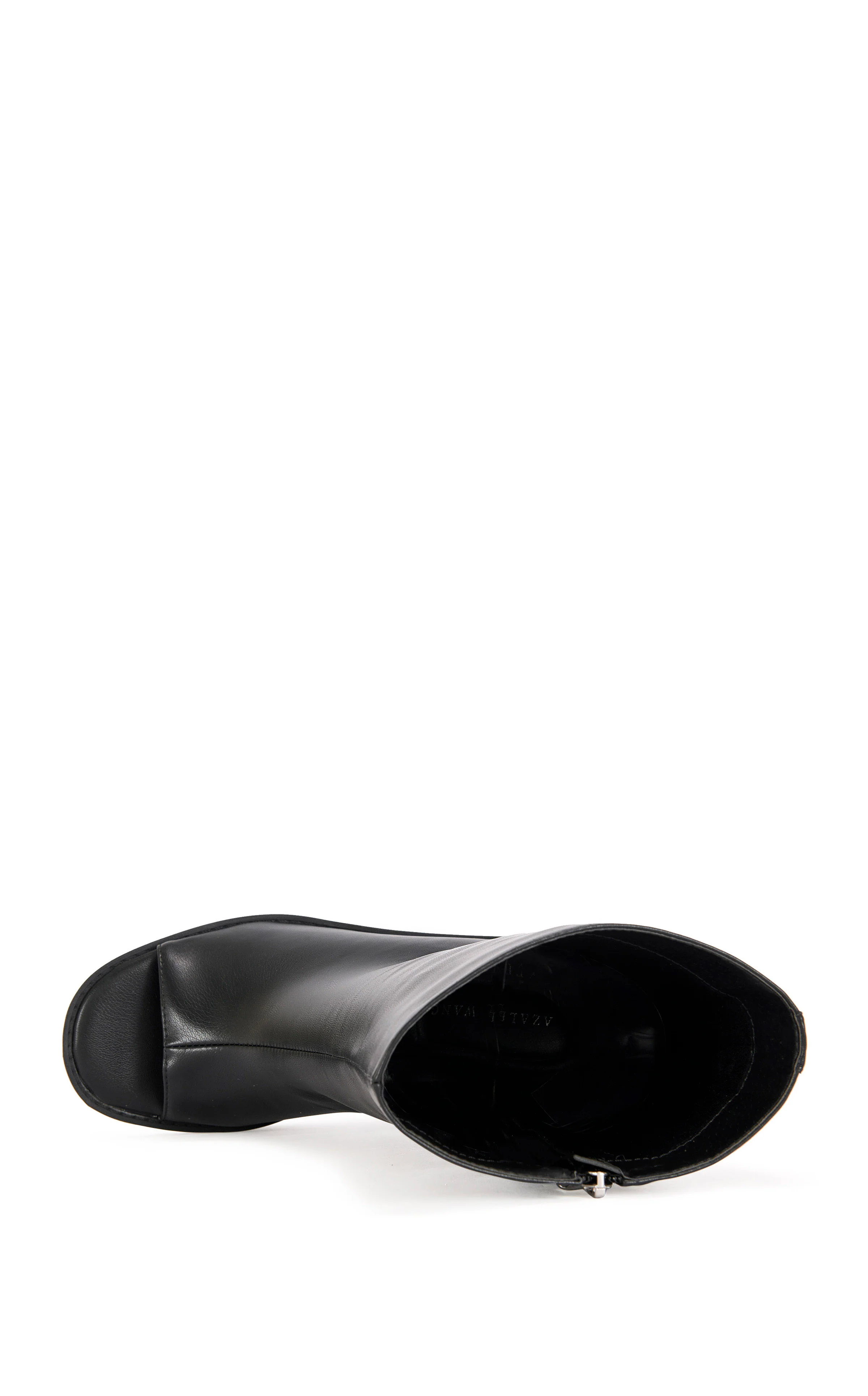 NOLIA-BLACK WEDGE PEEP-TOE BOOTIE - Image 4