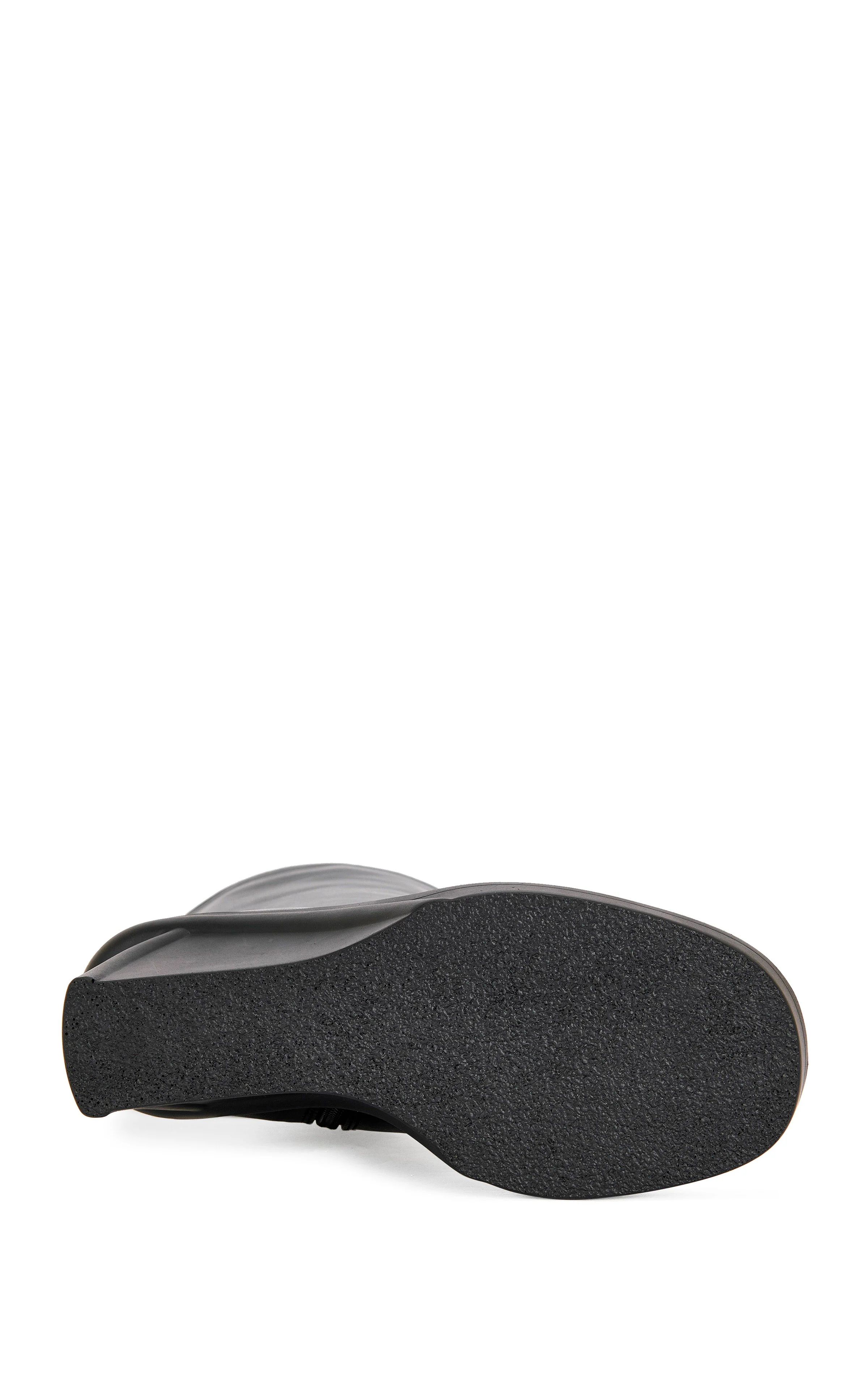 NOLIA-BLACK WEDGE PEEP-TOE BOOTIE - Image 5