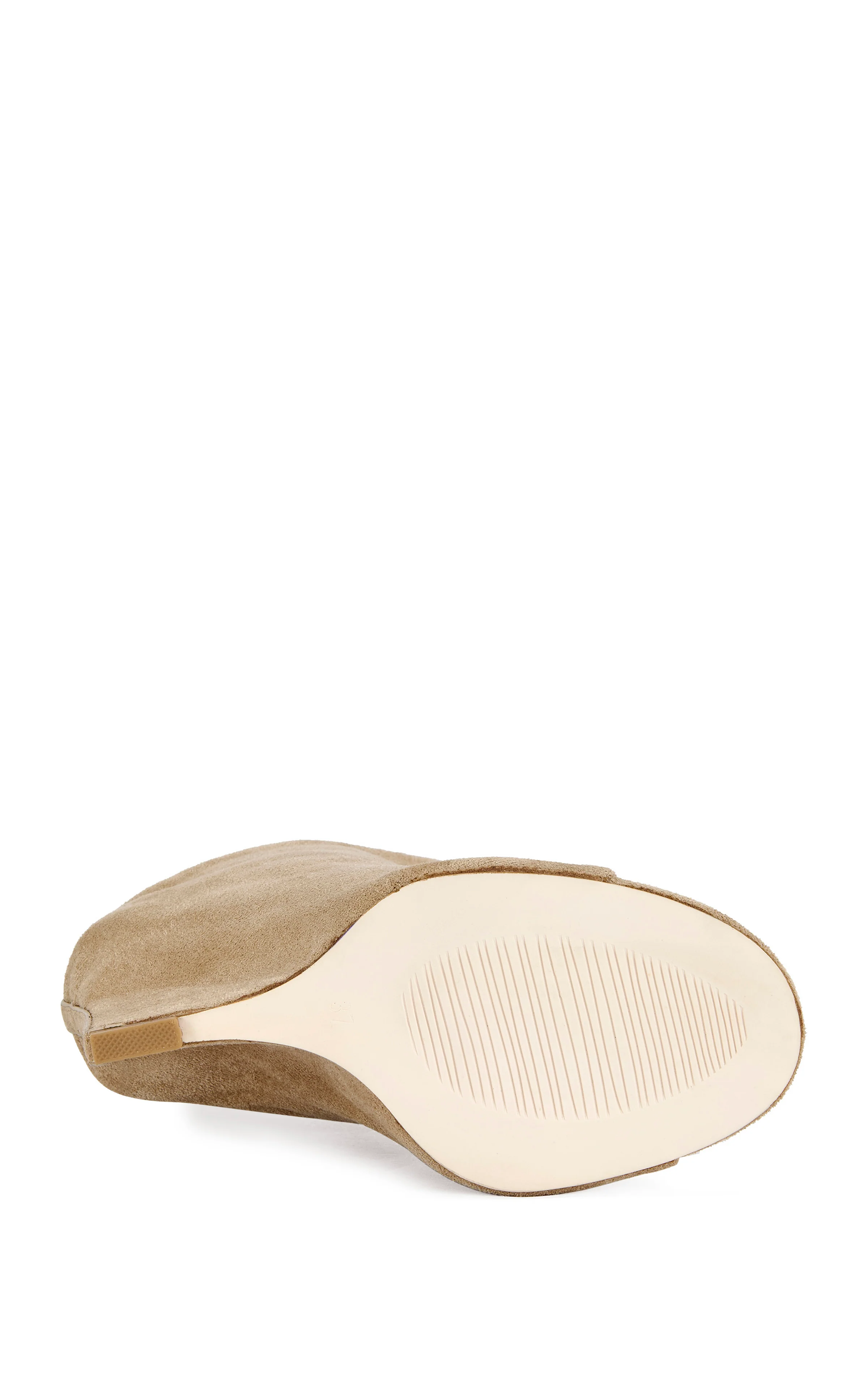 NOVIS-BEIGE WEDGE PEEP-TOE BOOTIE - Image 5