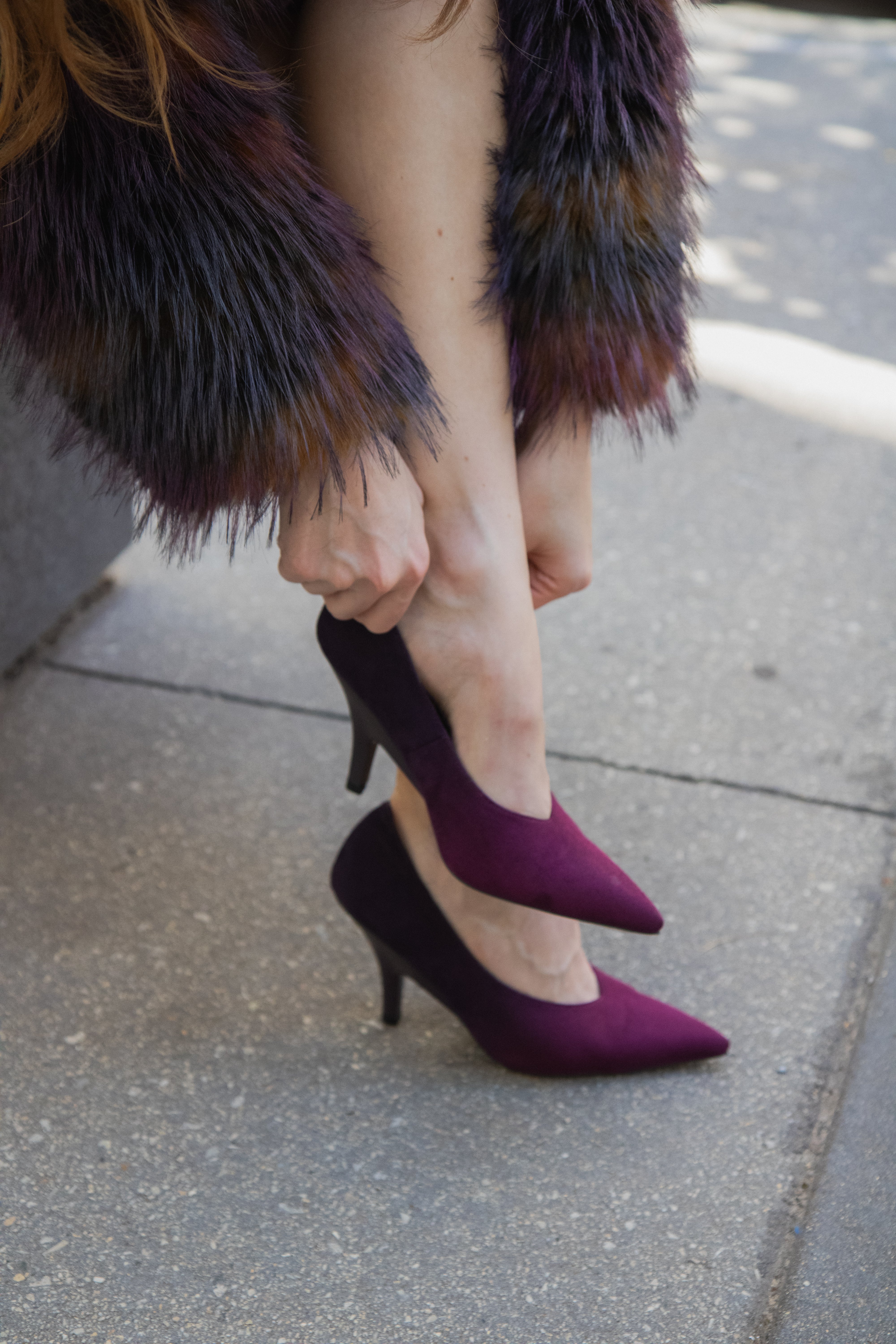 OCEANA-PURPLE OMBRE HIGH VAMP STILETTO PUMP - Image 6
