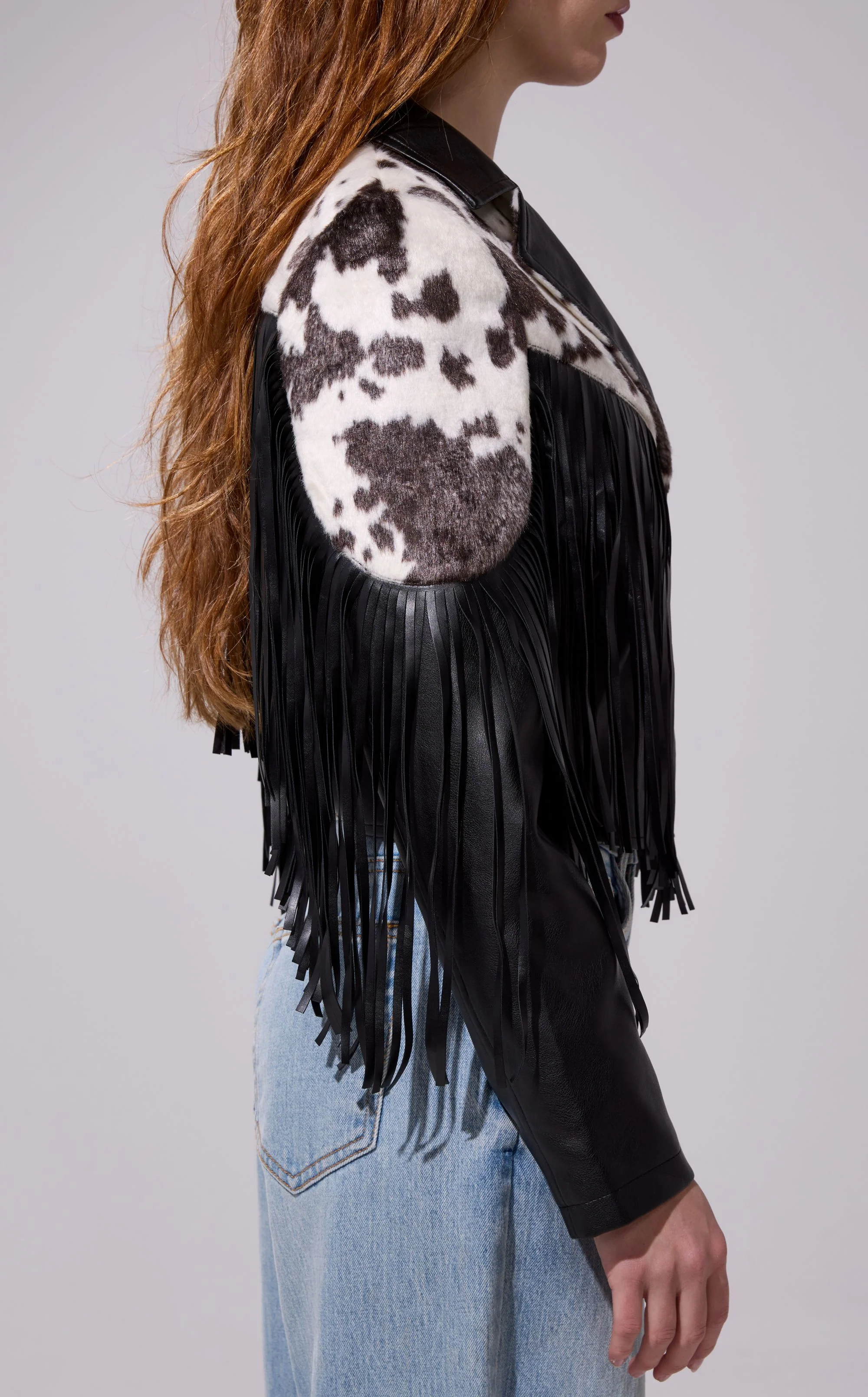 OLANDRIA-BLACKMULTI WESTERN FRINGE JACKET - Image 3