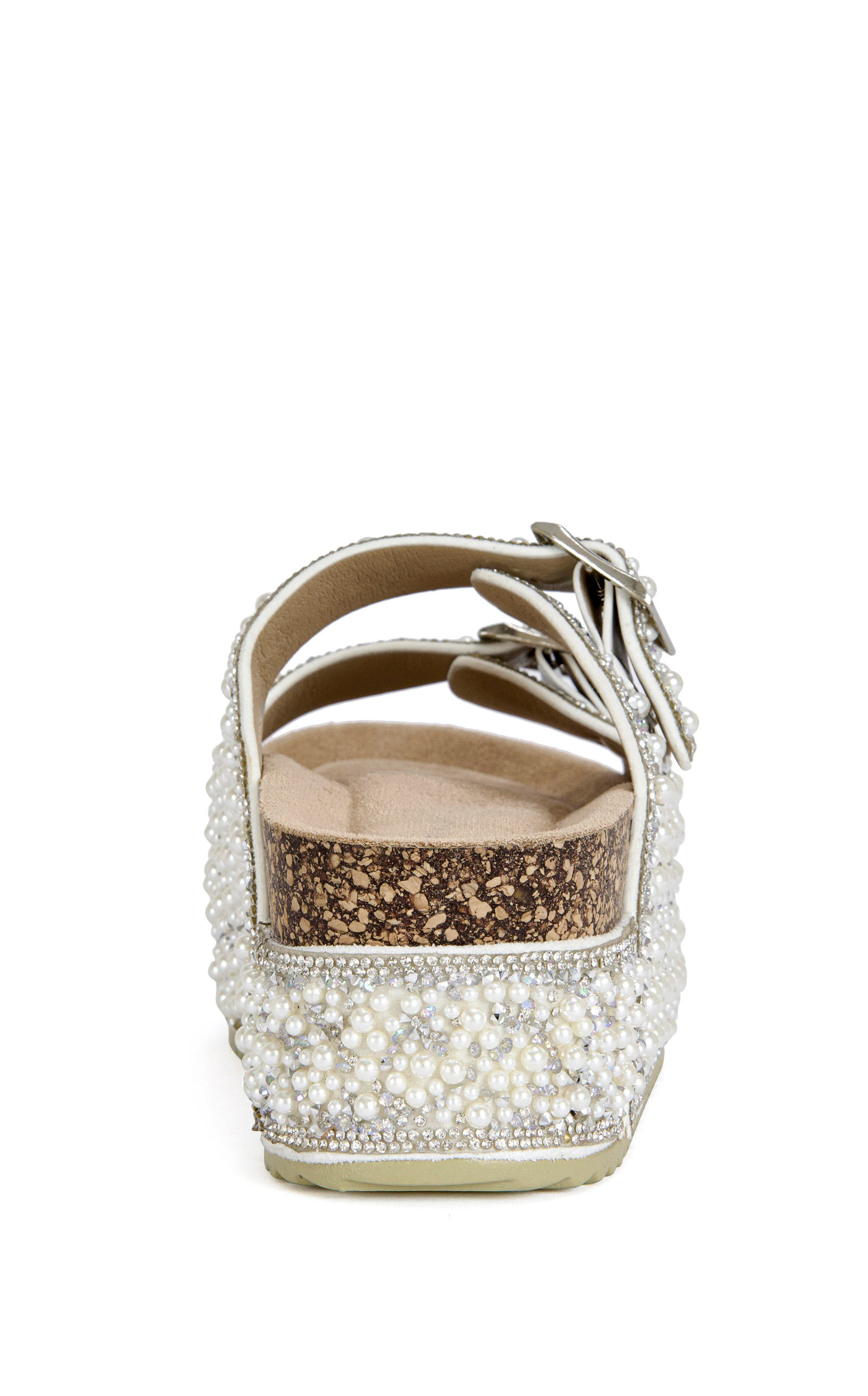OPALINE-IVORY PEARL FLATFORM SANDAL - Image 3