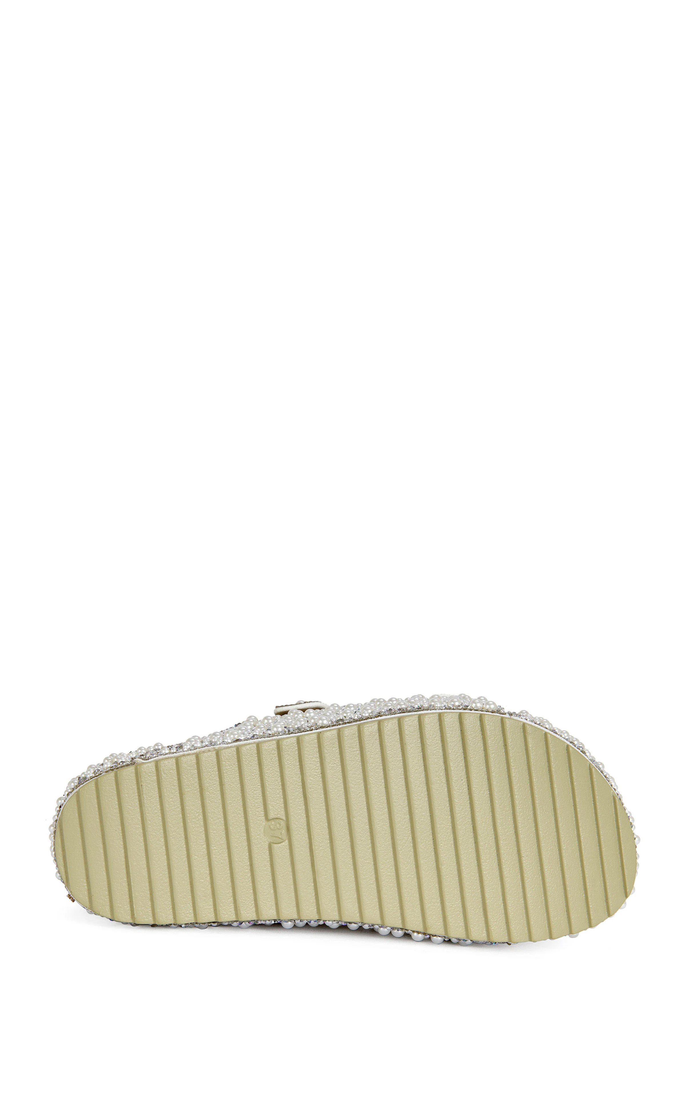 OPALINE-IVORY PEARL FLATFORM SANDAL - Image 5