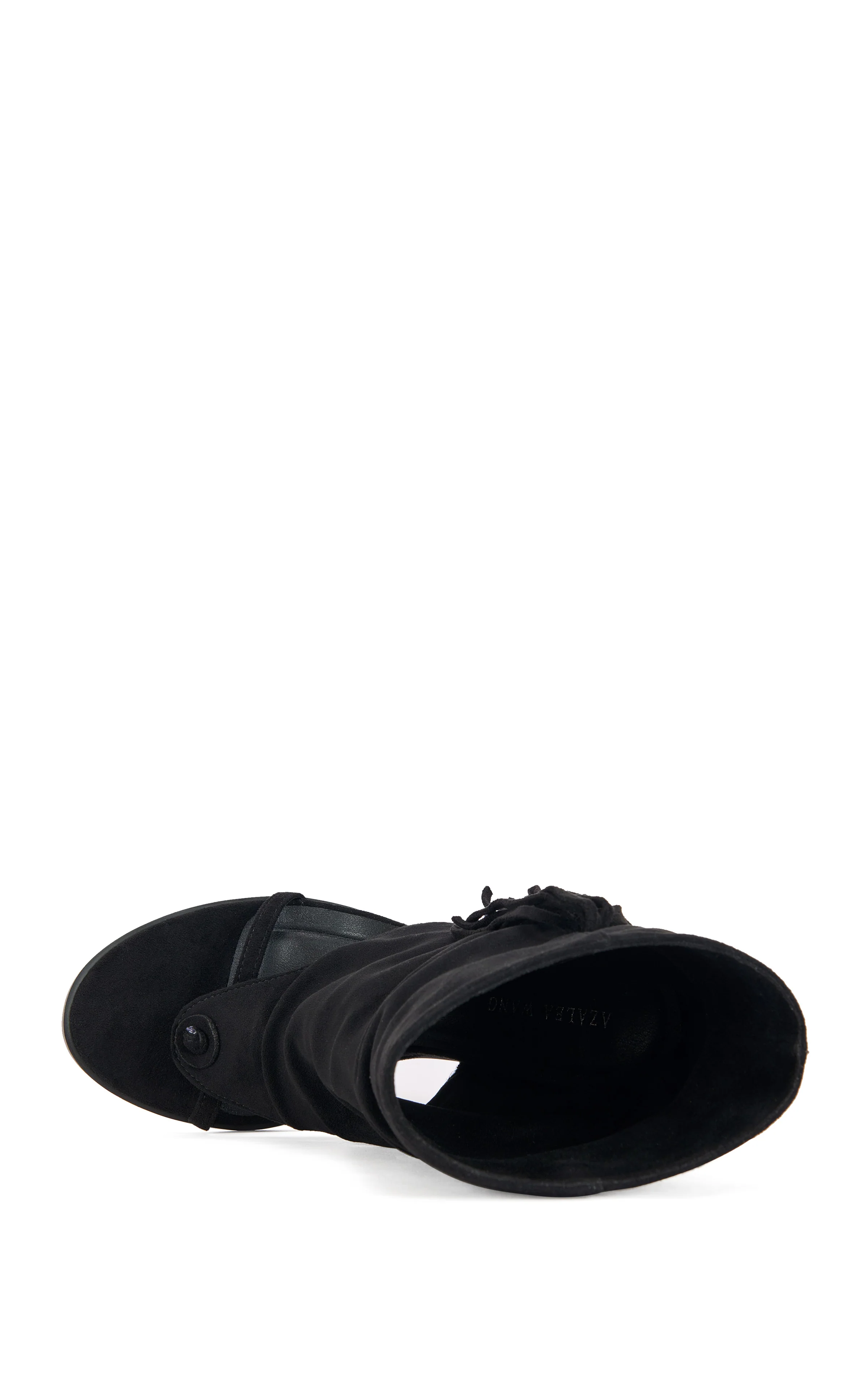PACO-BLACK FRINGE PEEP-TOE BOOTIE - Image 4