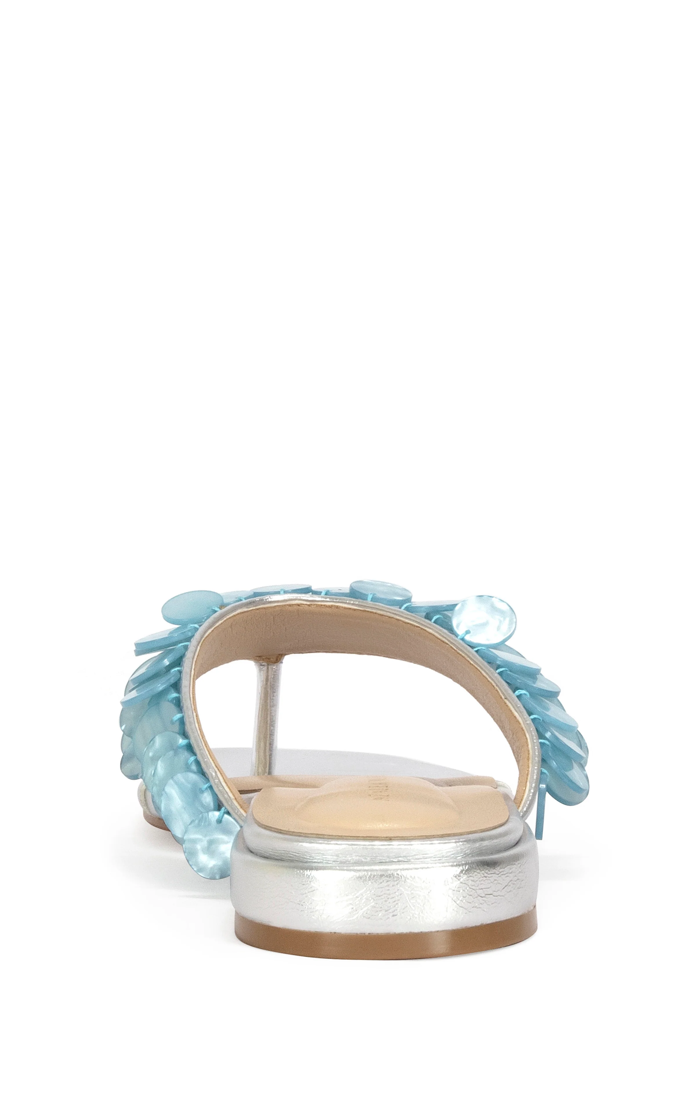 PEARLIA-SILVERMULTI MOTHER OF PEARL THONG FLAT SANDAL - Image 3
