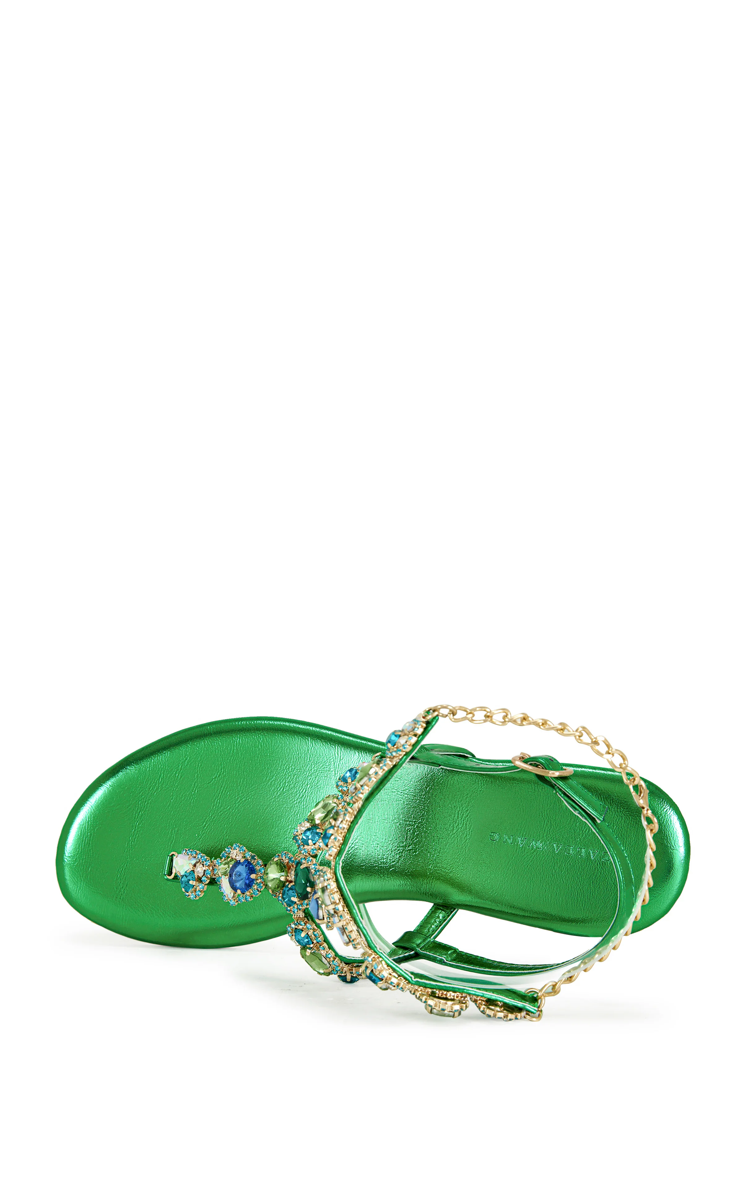 PIERA-GREEN FLAT SANDAL - Image 5