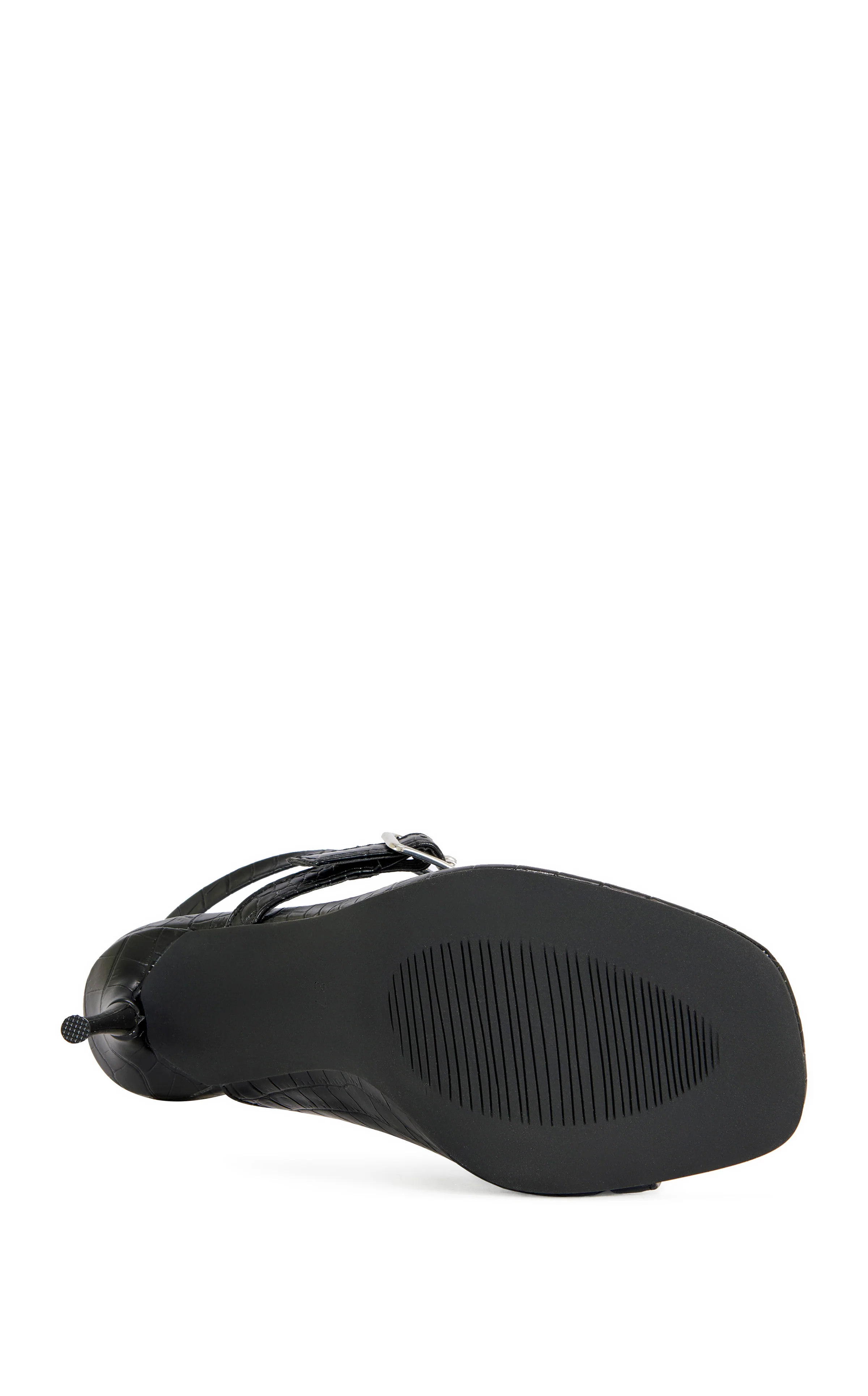 PREVIA-BLACK WRAP-AROUND STILETTO SANDAL - Image 5
