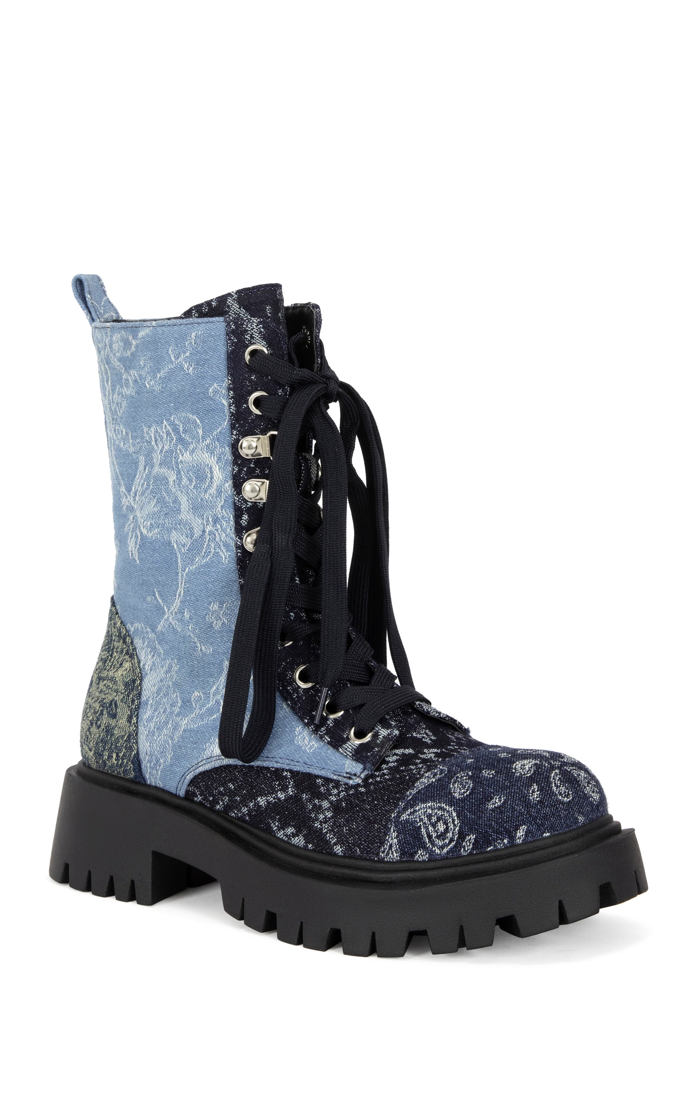 PROVIDENCE-DENIM BANDANA COMBAT BOOTIE - Image 2