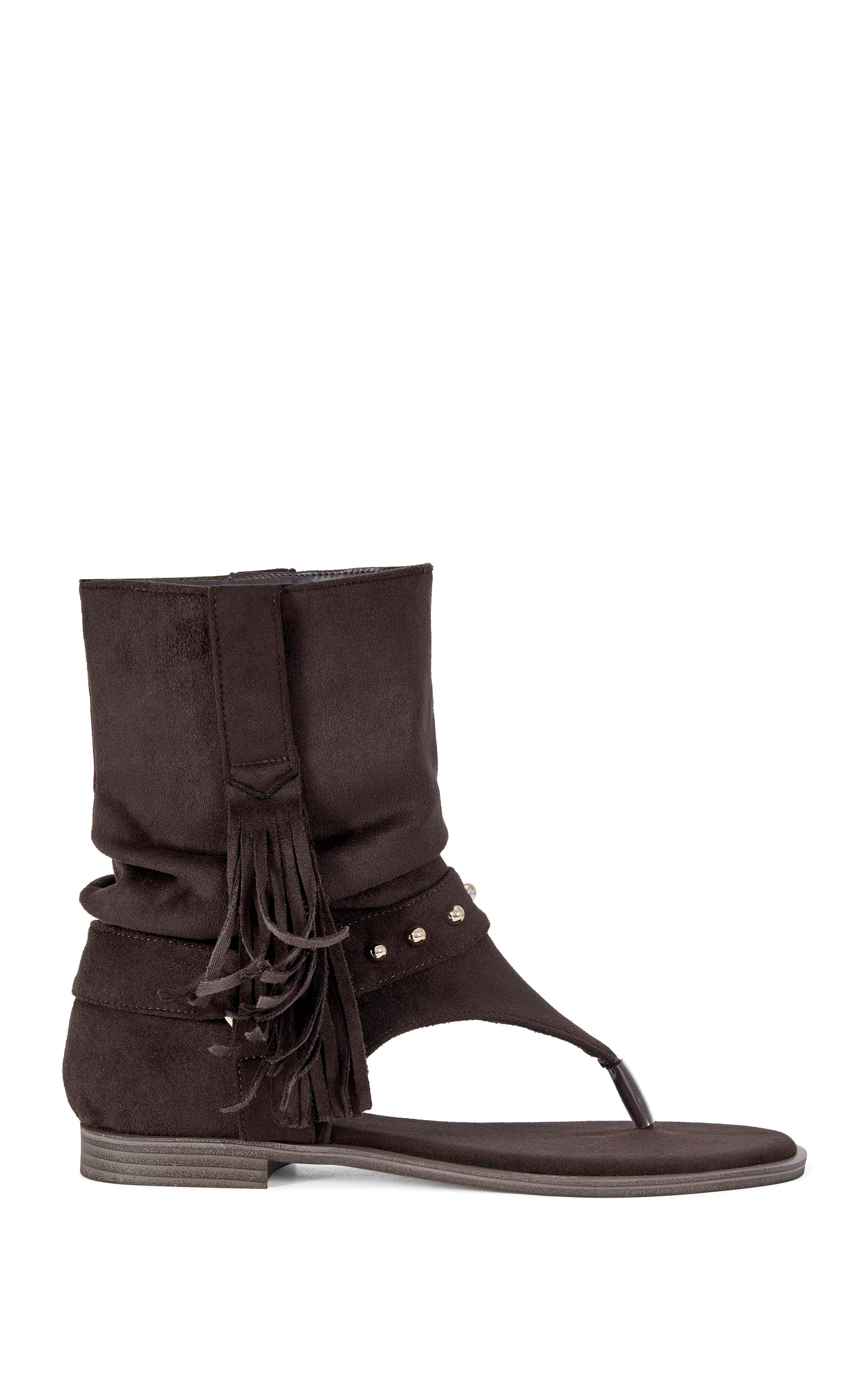 RAINER-CHOCOLATE GLADIATOR FLAT SANDAL