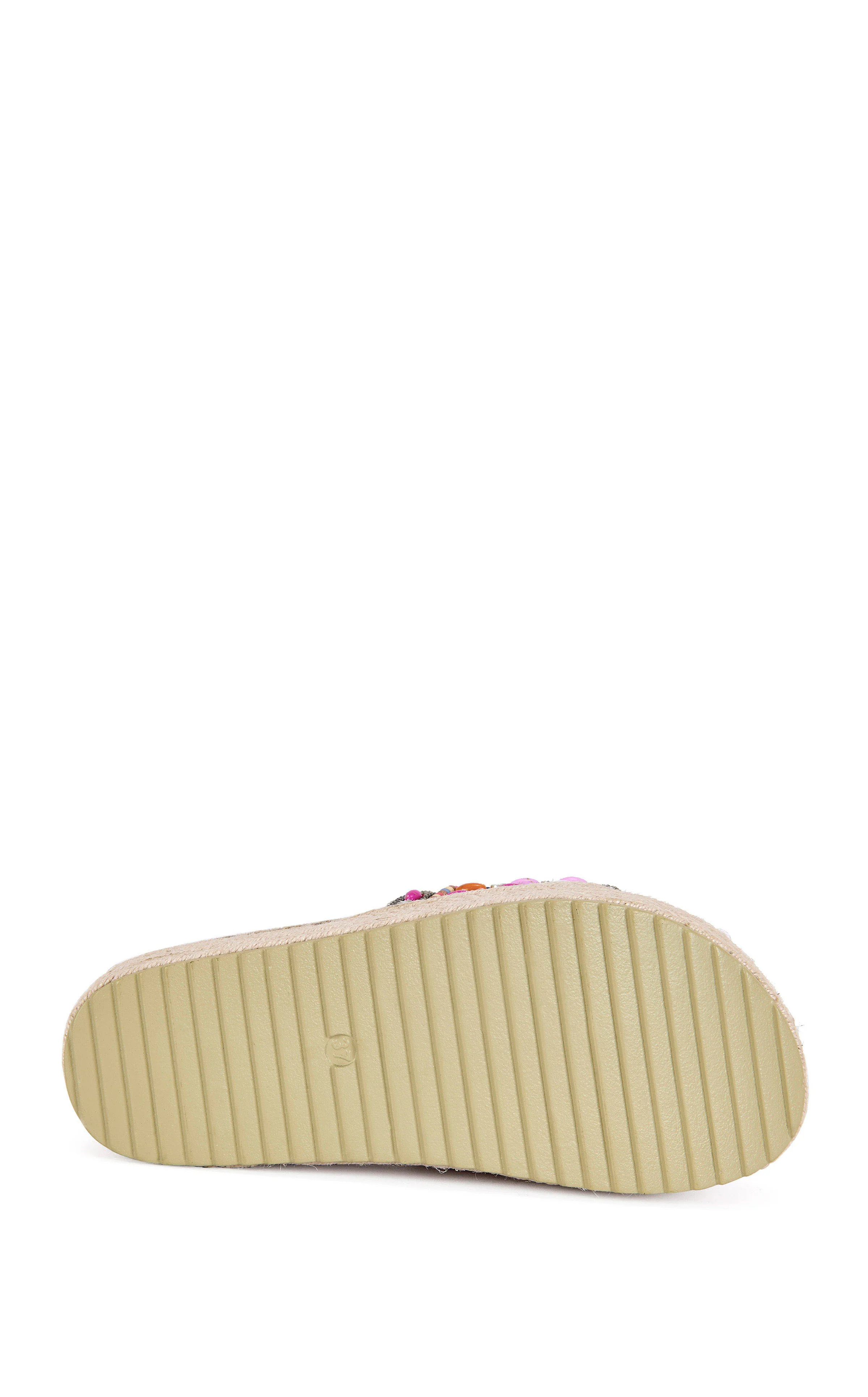 RAMANA-BLACK BEADED FLATFORM SANDAL - Image 5