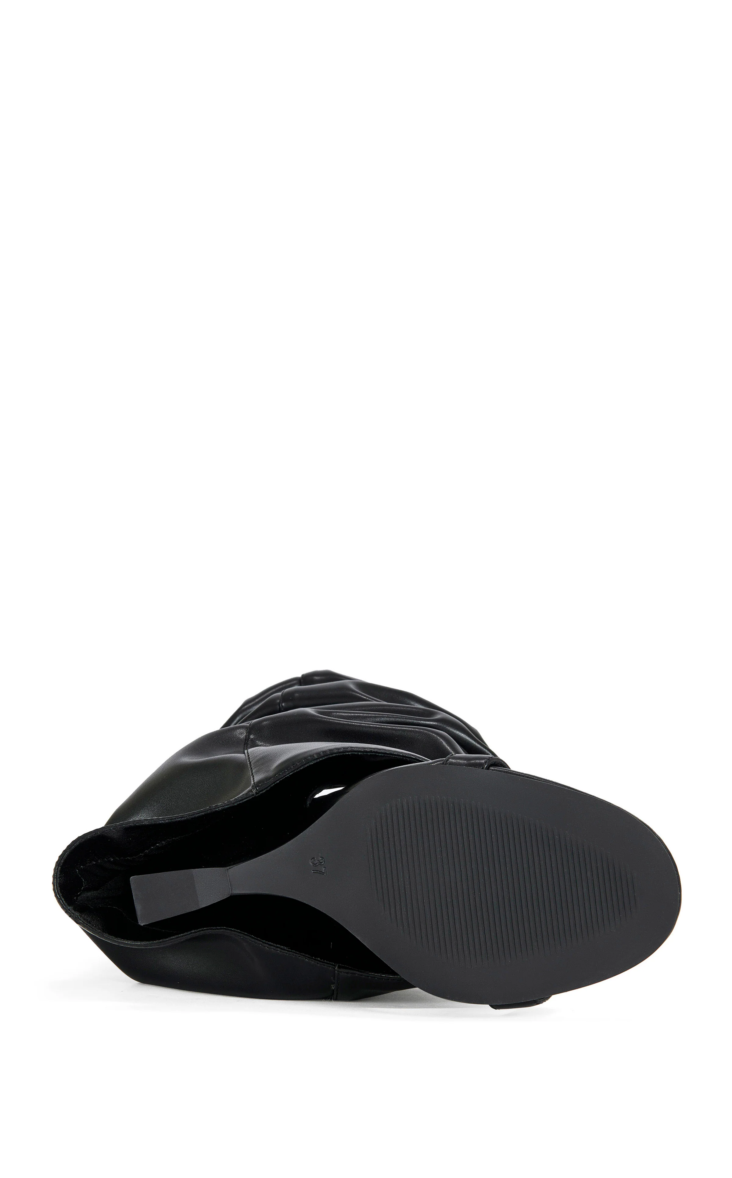 RAYLAN-BLACK SLOUCH WEDGE SANDAL BOOT - Image 5