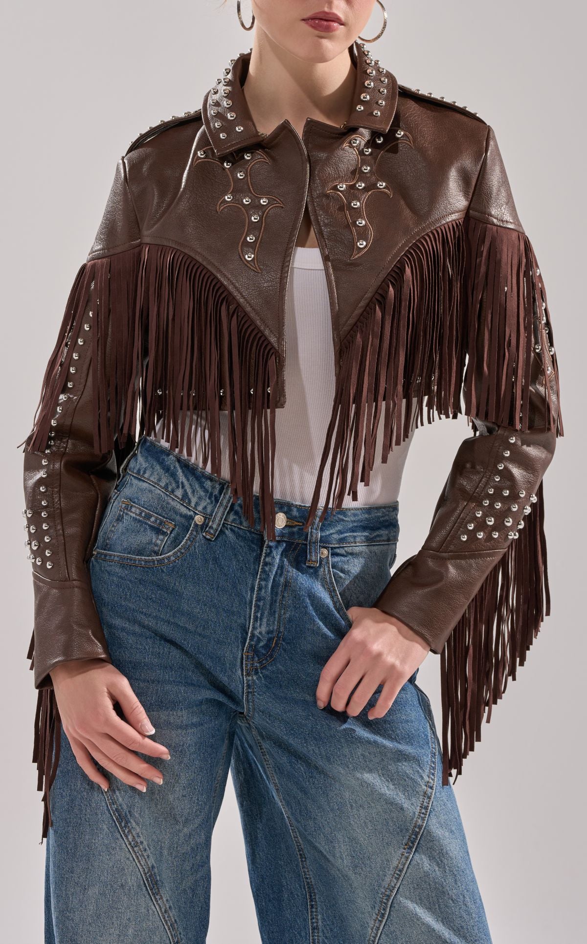 REECE-BROWN WESTERN FRINGE JACKET - Image 2