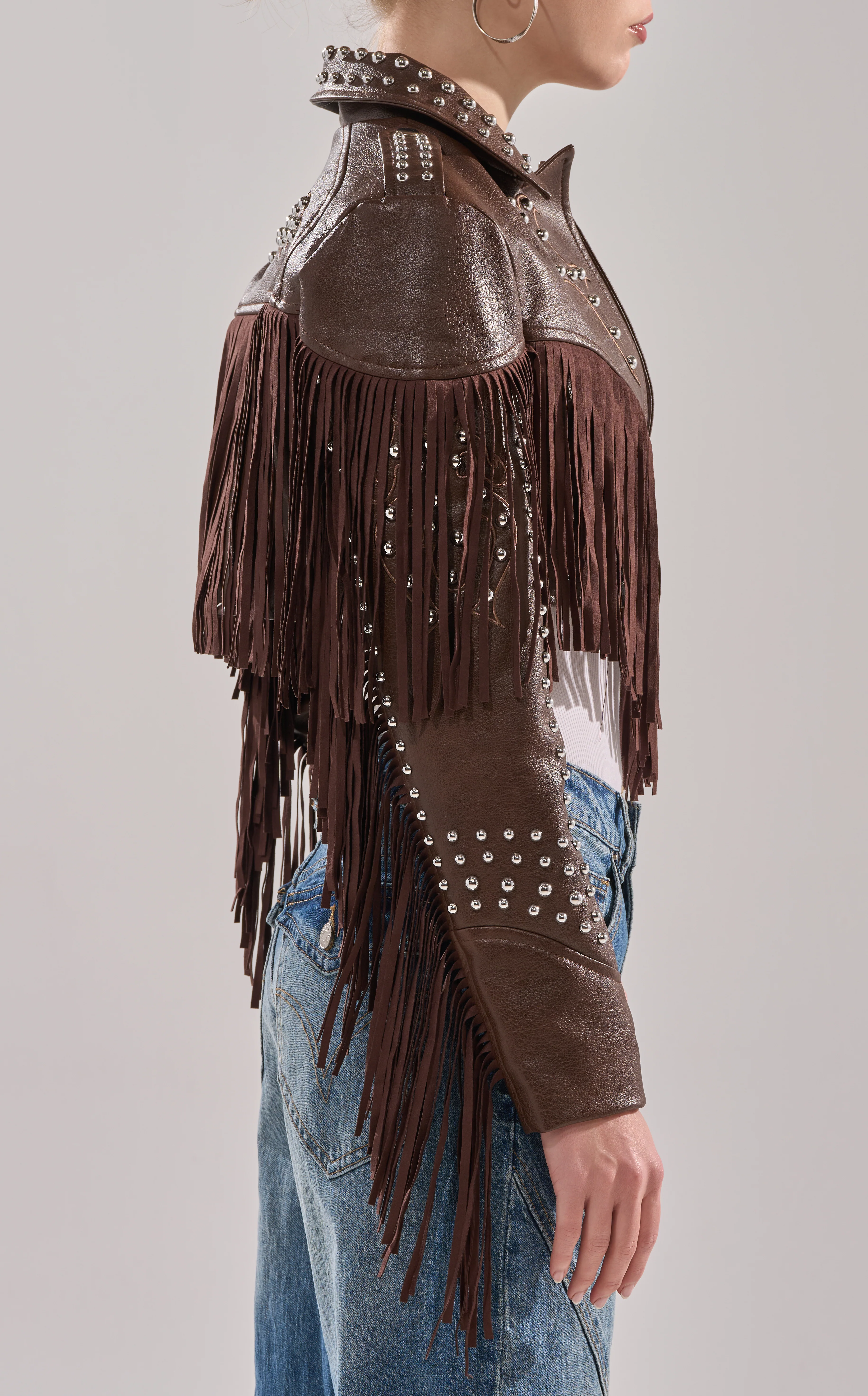 REECE-BROWN WESTERN FRINGE JACKET - Image 4