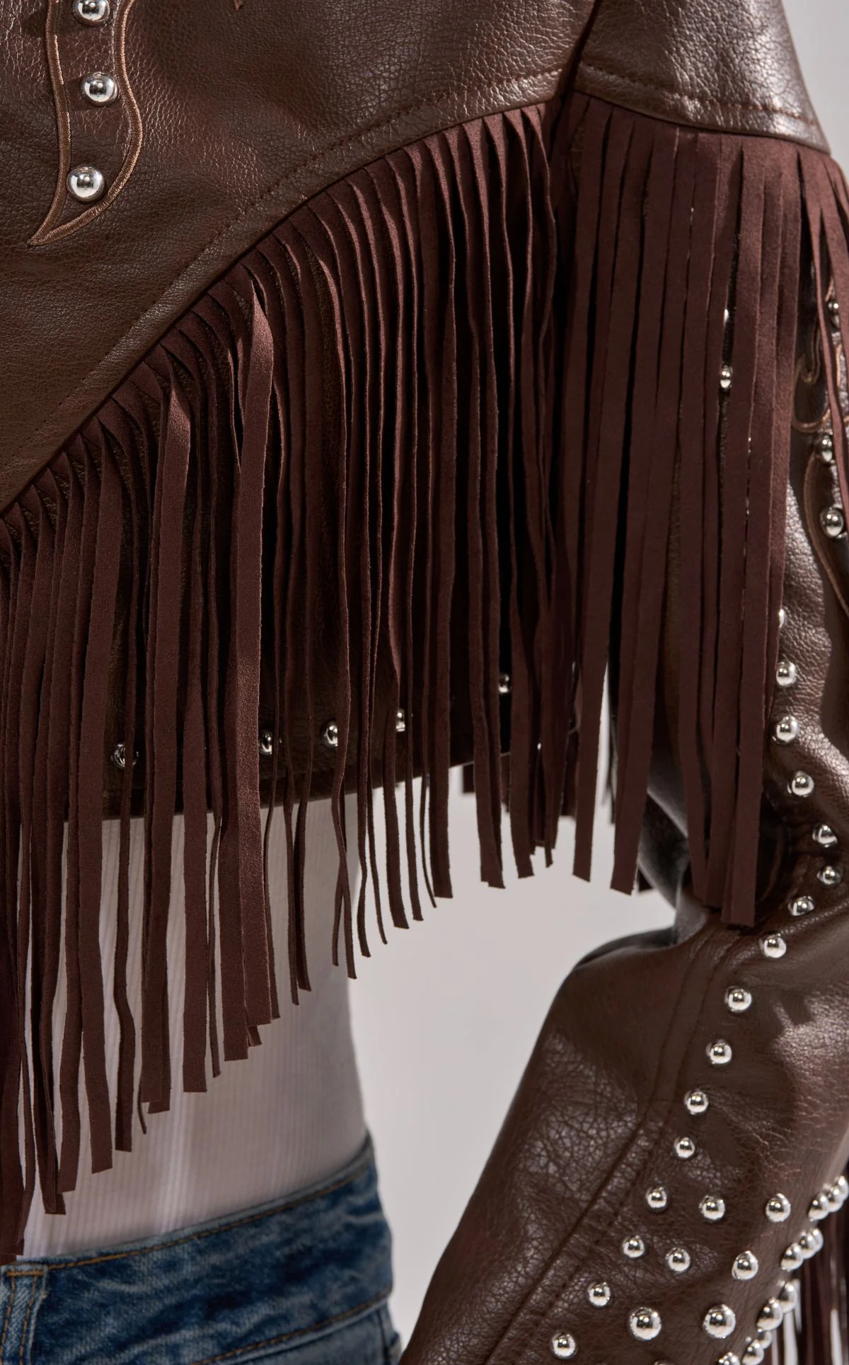 REECE-BROWN WESTERN FRINGE JACKET - Image 5