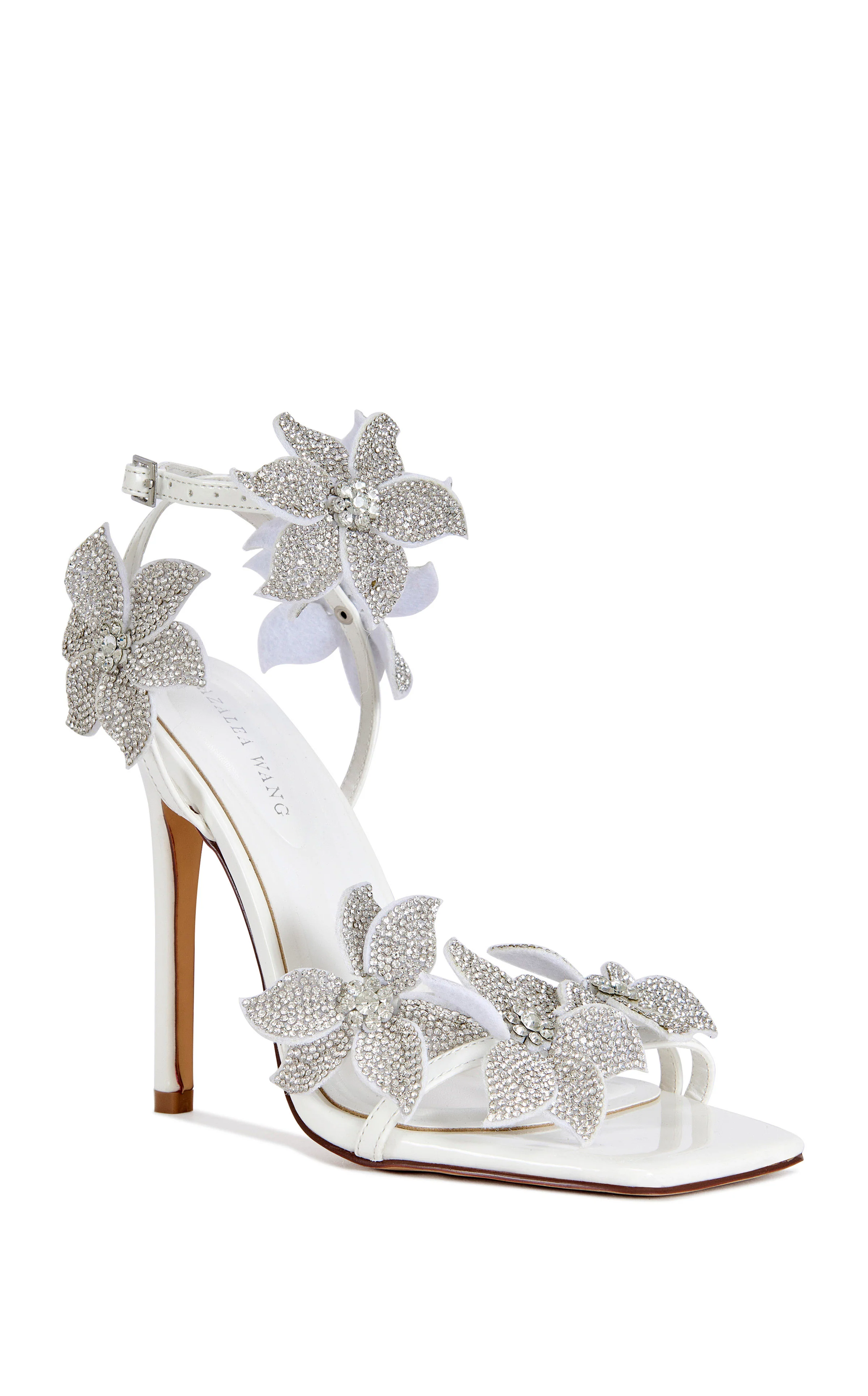 ROMI-WHITE FLORAL STILETTO SANDAL - Image 3