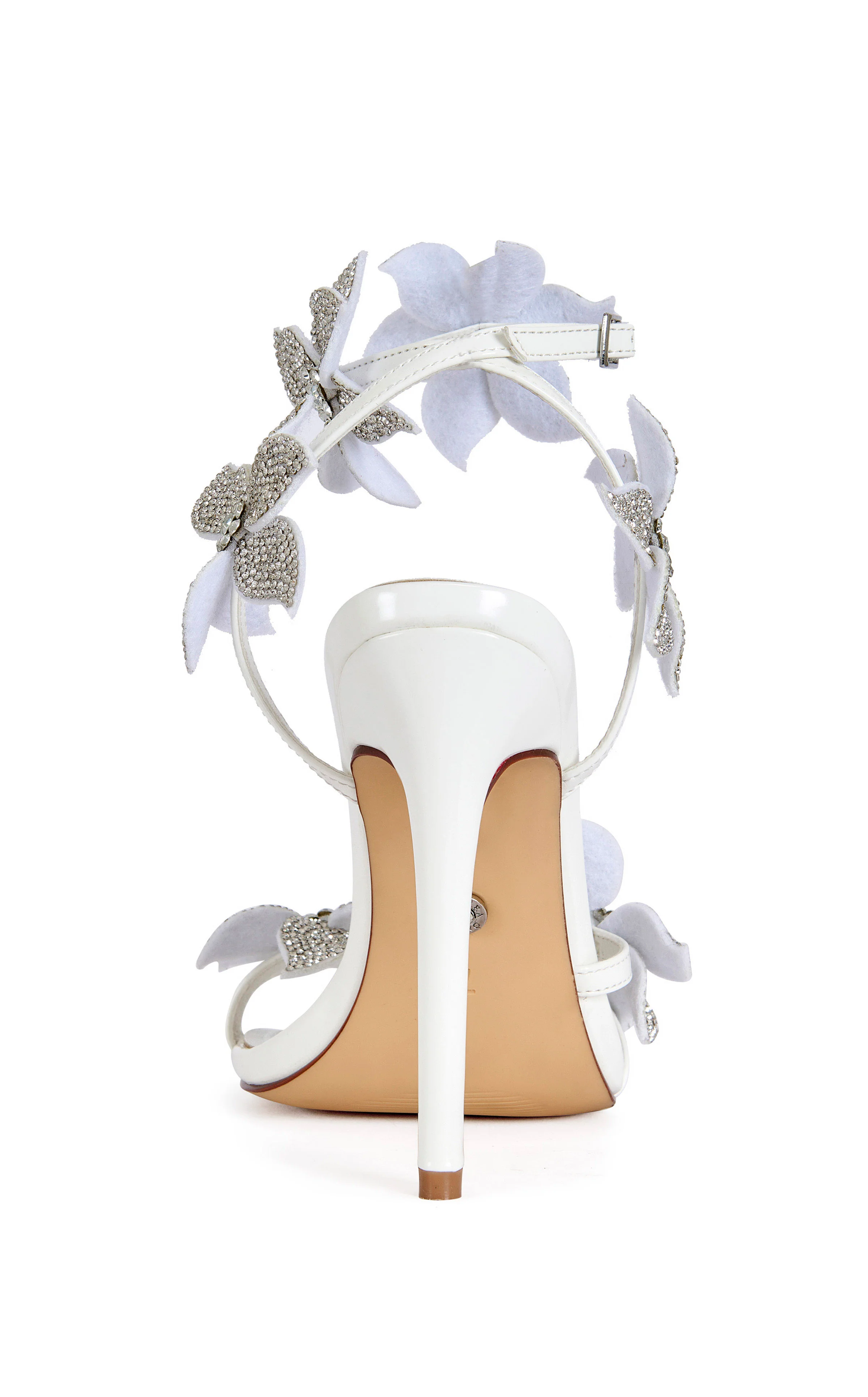 ROMI-WHITE FLORAL STILETTO SANDAL - Image 4