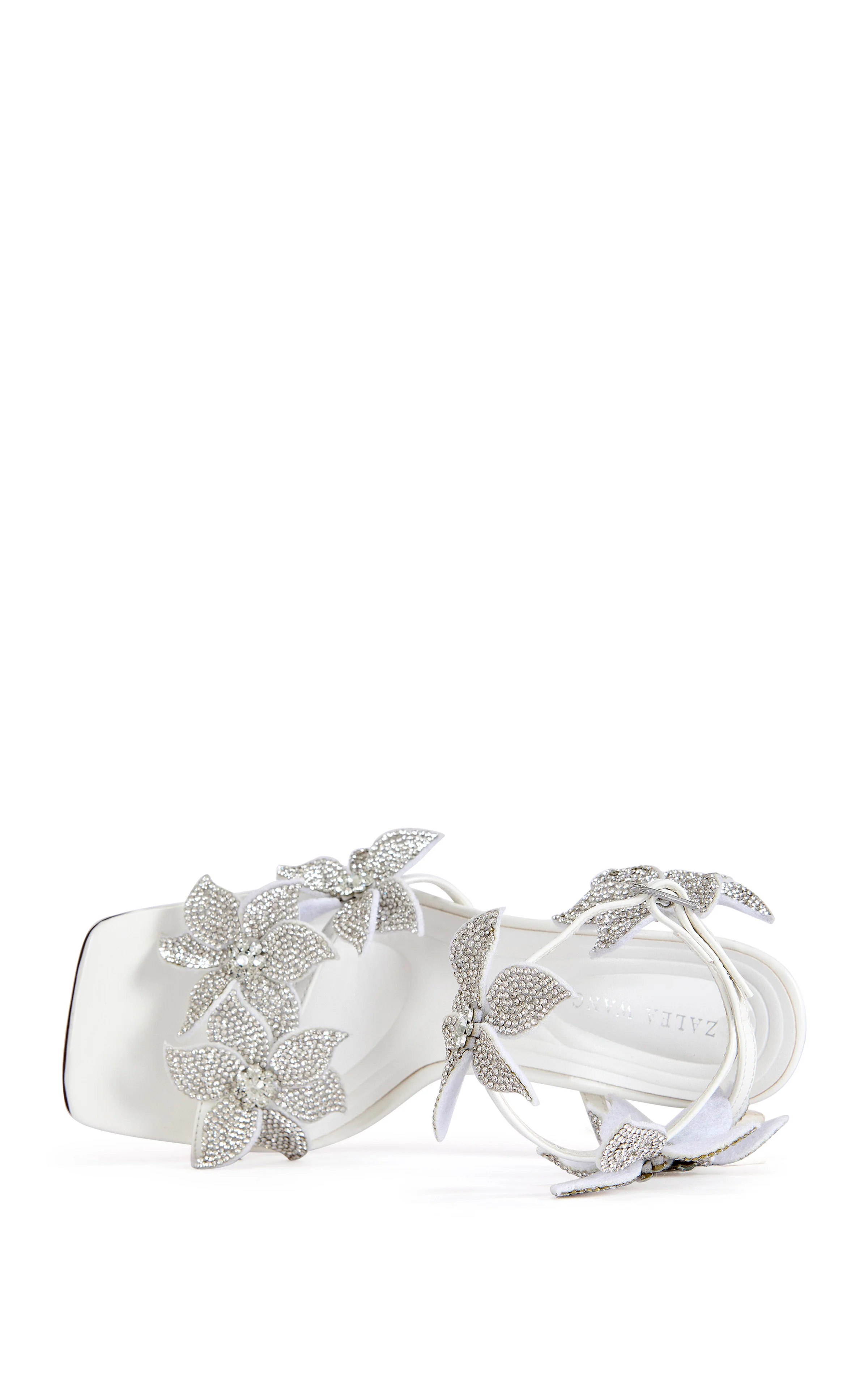ROMI-WHITE FLORAL STILETTO SANDAL - Image 5