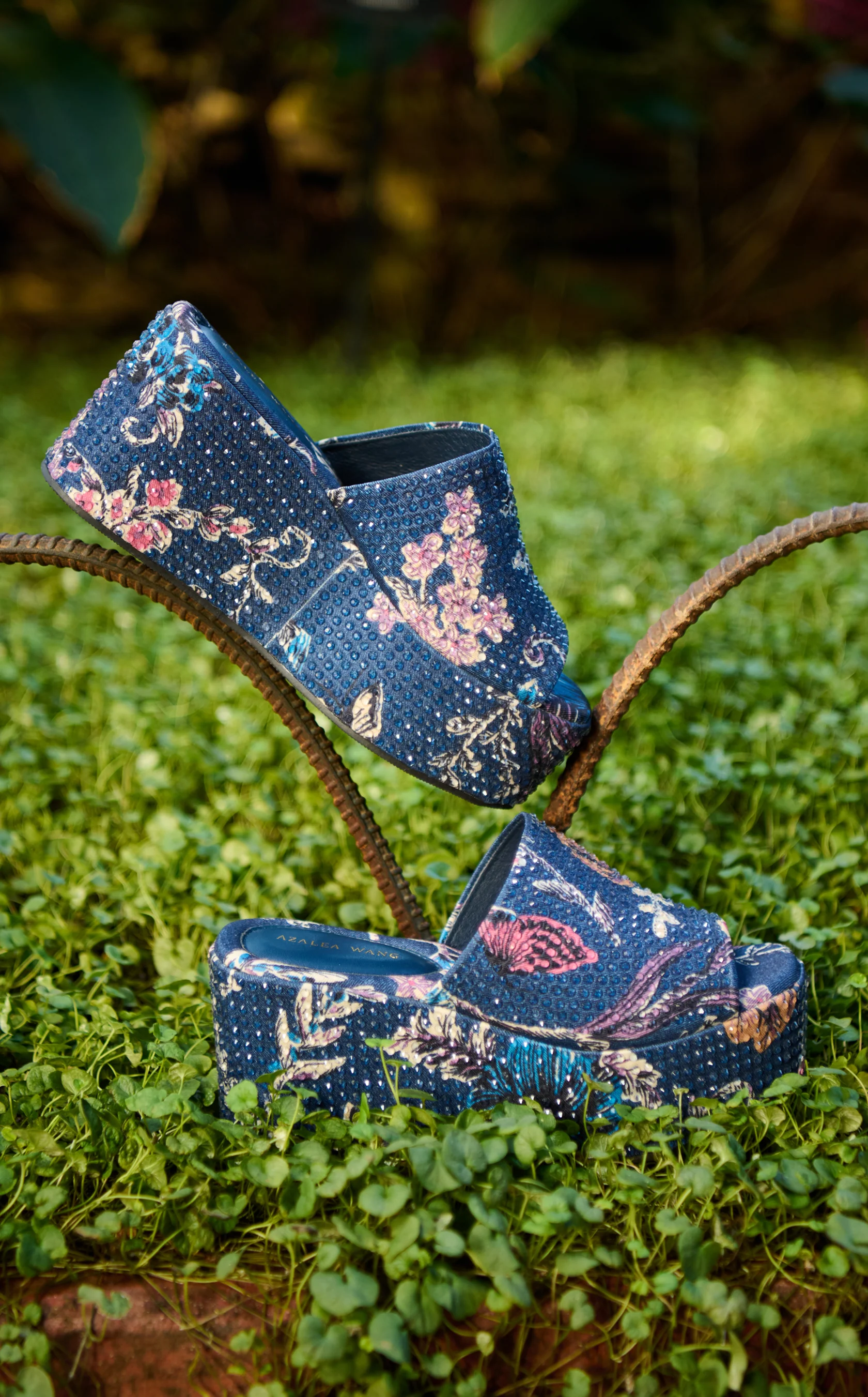 ROSALIND-BLUEMULTI RHINESTONE PLATFORM SANDAL