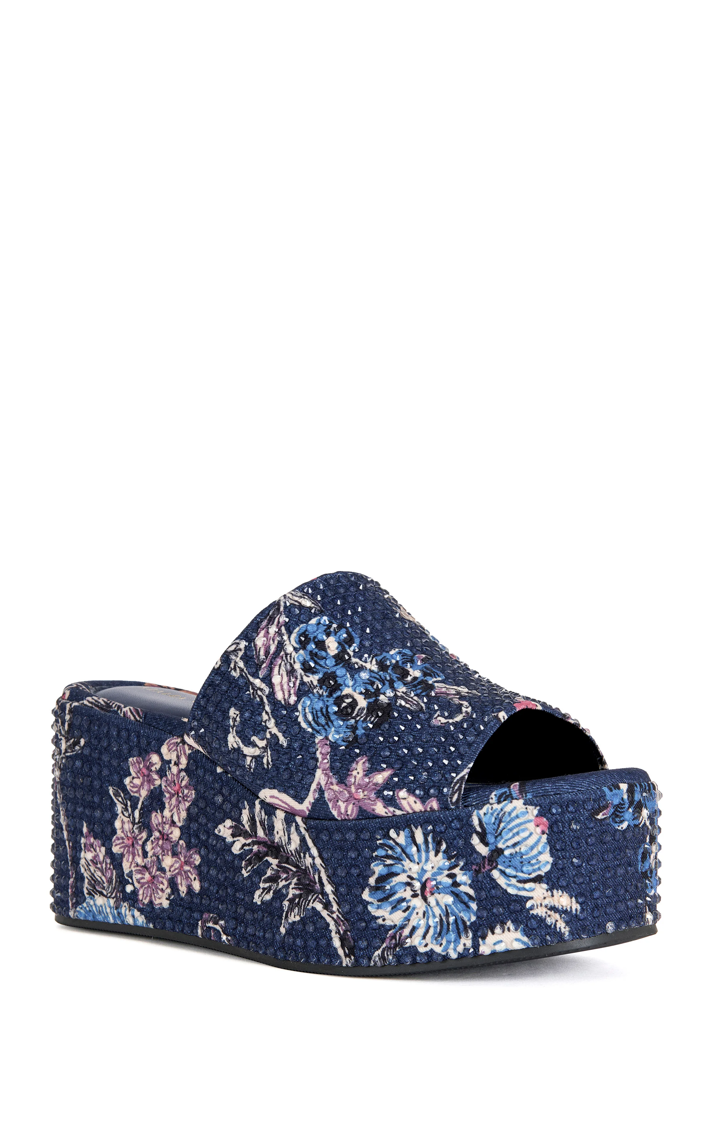 ROSALIND-BLUEMULTI RHINESTONE PLATFORM SANDAL - Image 3