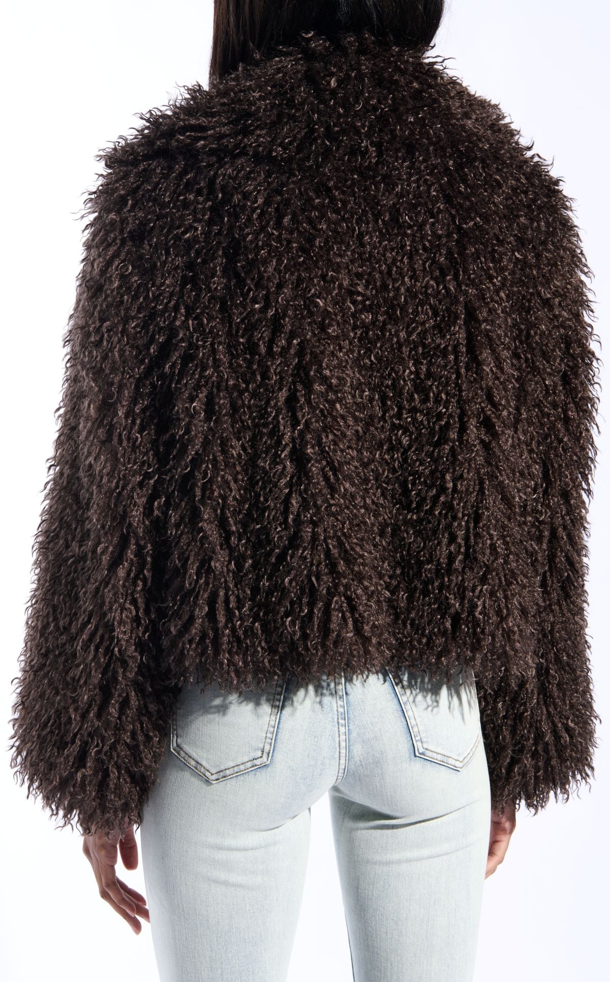 RUPERTA-BROWN FAUX FUR JACKET - Image 4