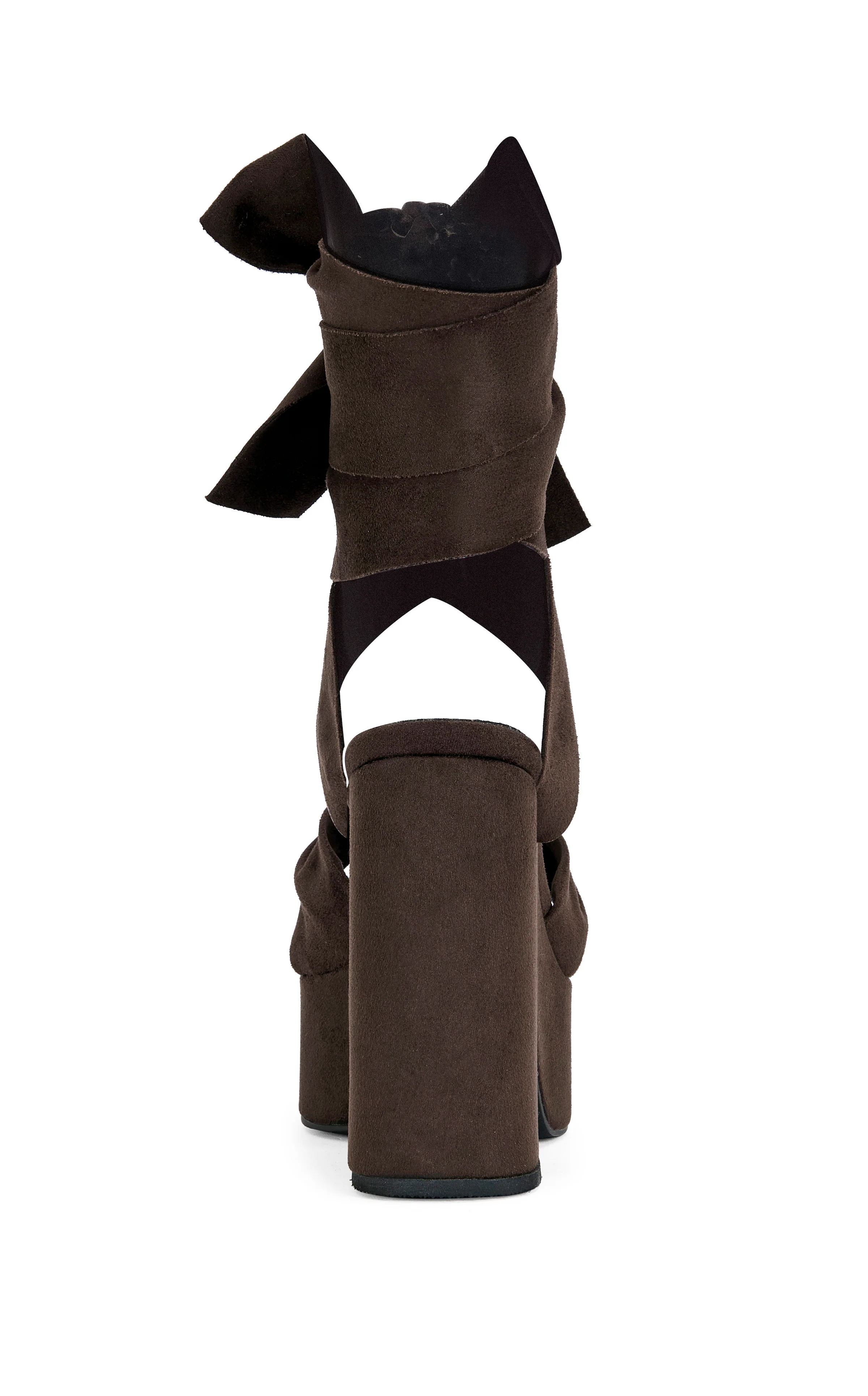 SAKI-CHOCOLATE PLATFORM WRAP-AROUND SANDAL - Image 3